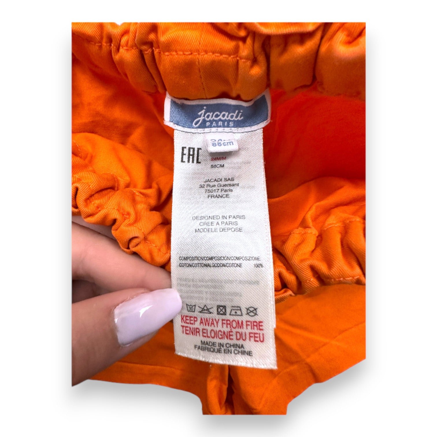 Short baby orange - 24 months JACADI - Seconde Main Orange