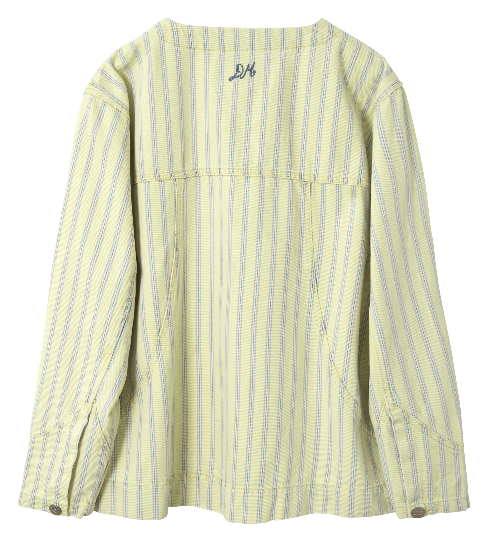 Buttoned V-neck striped jacket DAMSON MADDER Yellow