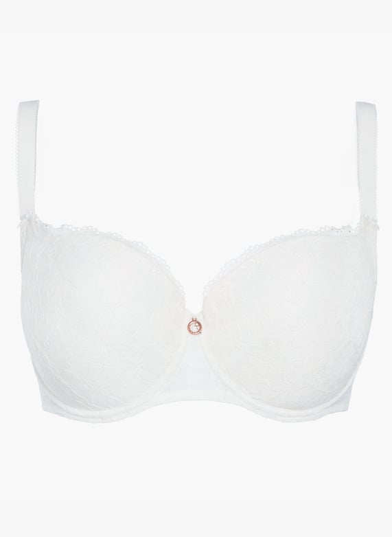 Comfort half-cup shell bra | White by AUBADE Comfort half-cup shell bra White