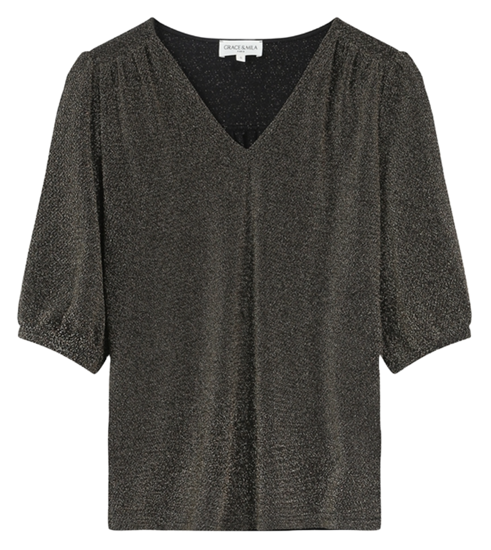 Blouse col V GRACE ET MILA Doré