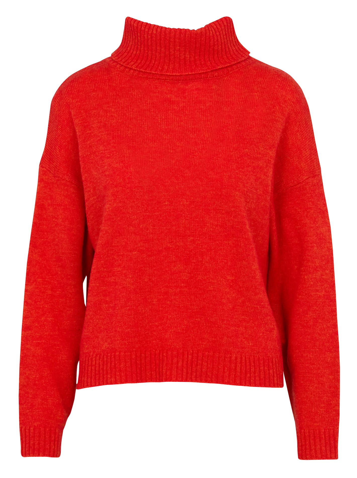 Loose-fit wool and cashmere turtleneck sweater NICE THINGS Orange