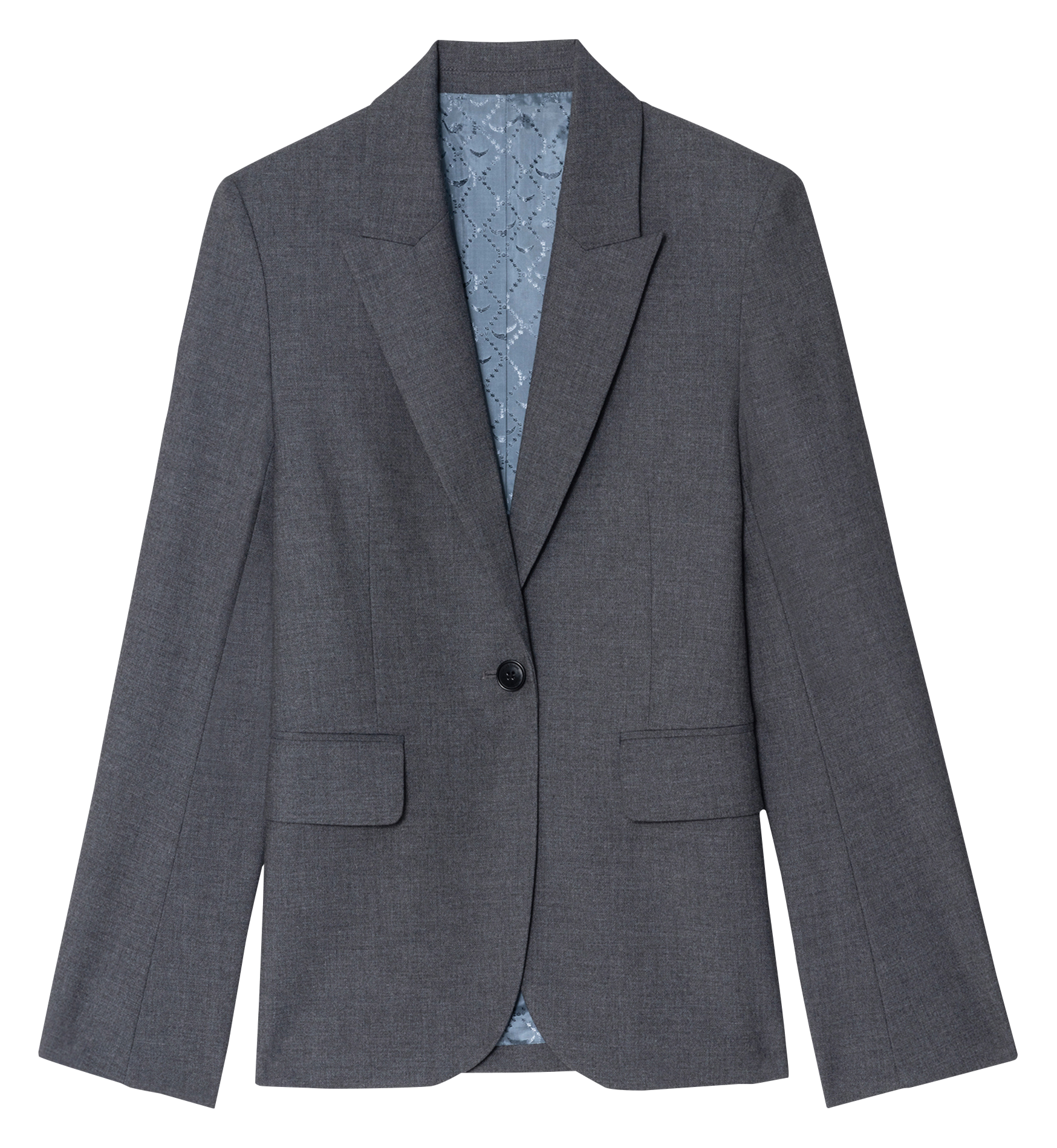 Straight blazer with rhinestones ZADIG&VOLTAIRE Grey