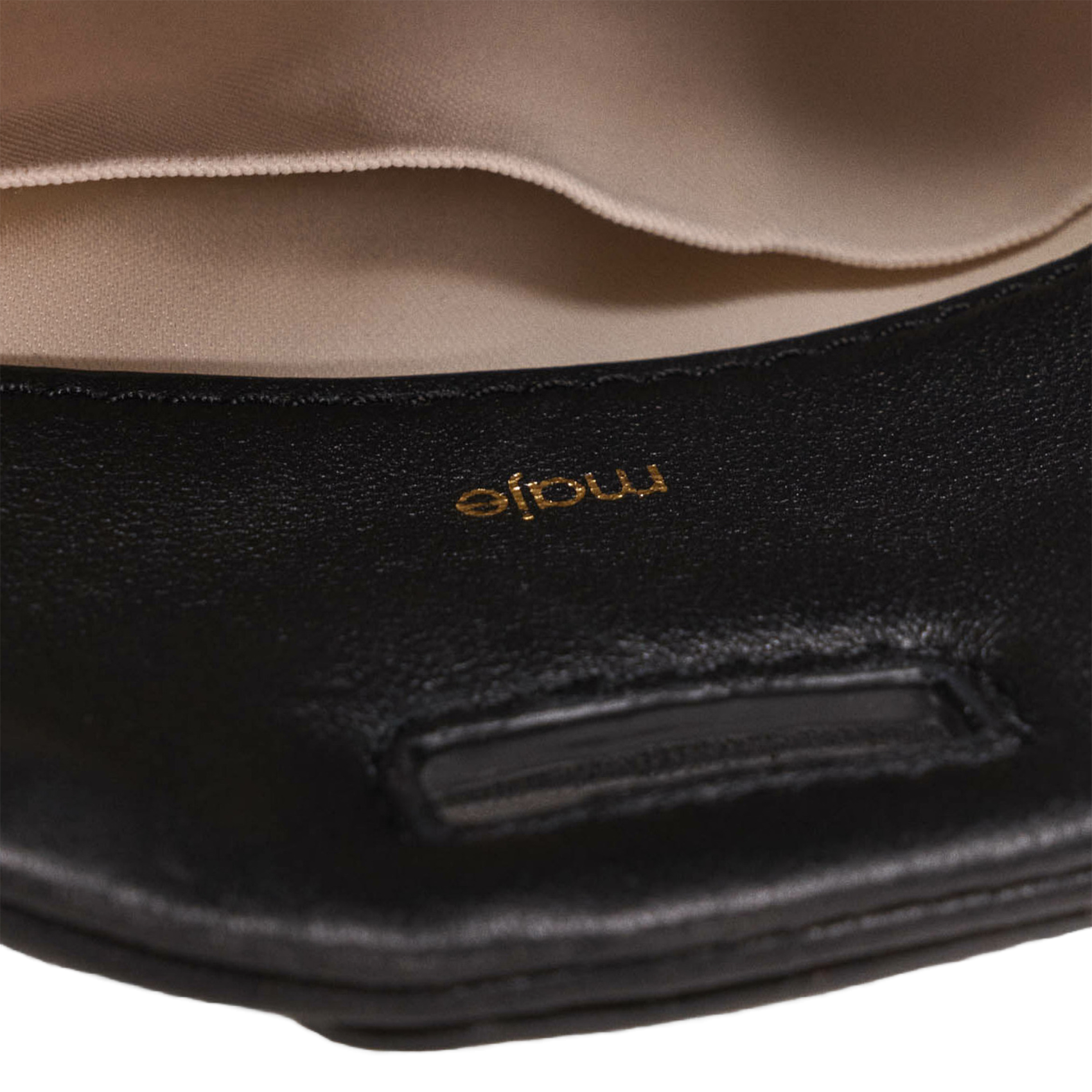 Sac bandoulière en cuir MAJE Noir