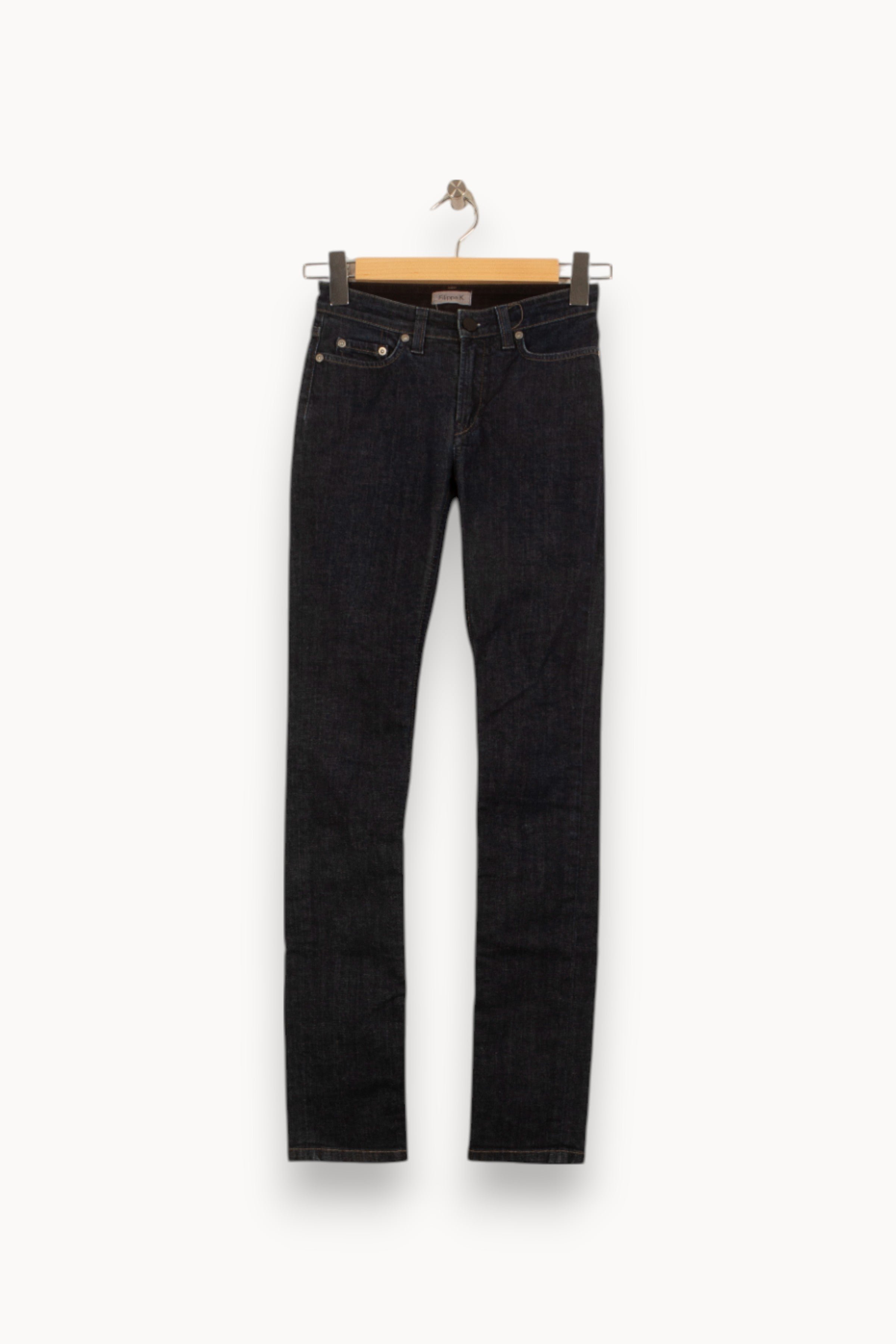 Cropped slim jeans with studs FILIPPA K - Seconde Main Blue