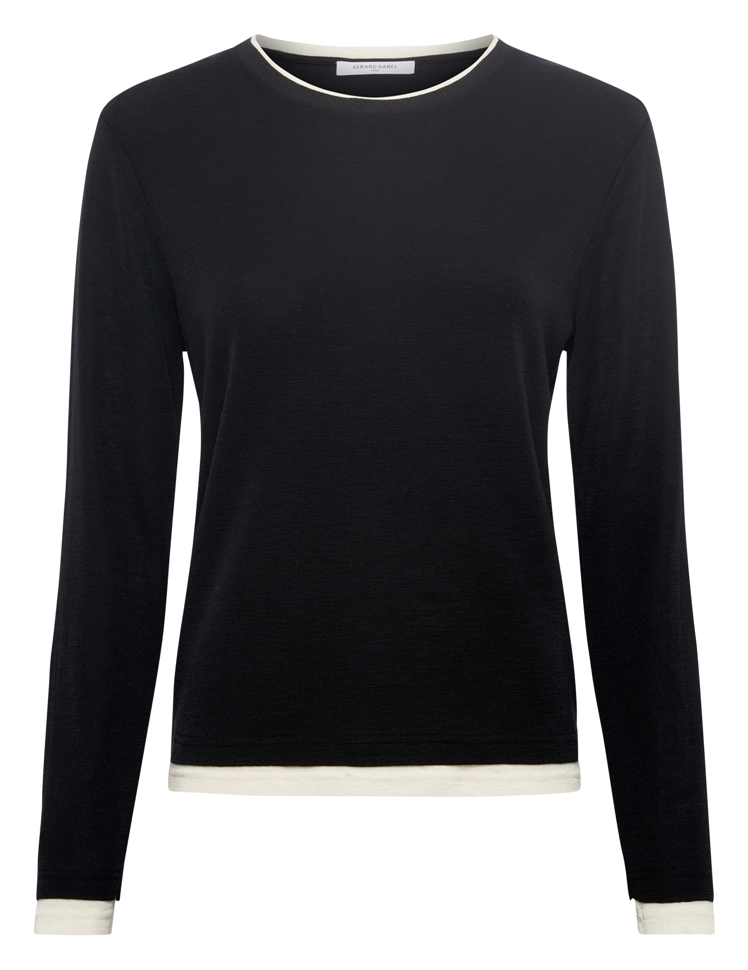 Tee-shirt droit en laine GERARD DAREL Noir