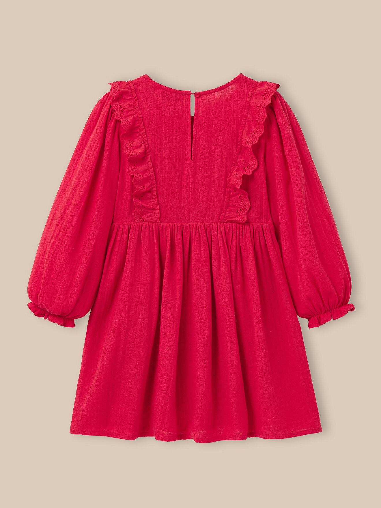 Cotton gauze dress CYRILLUS Red