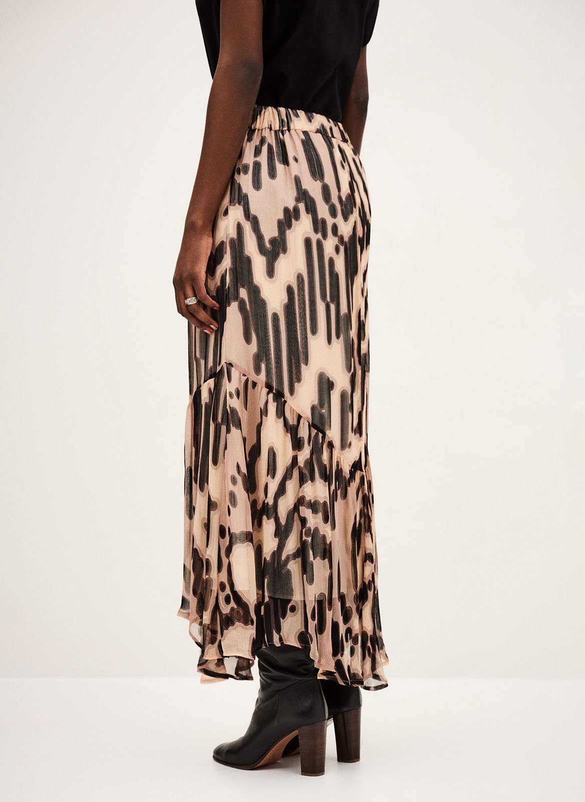 Jupe longue imprimée BA&SH Rose