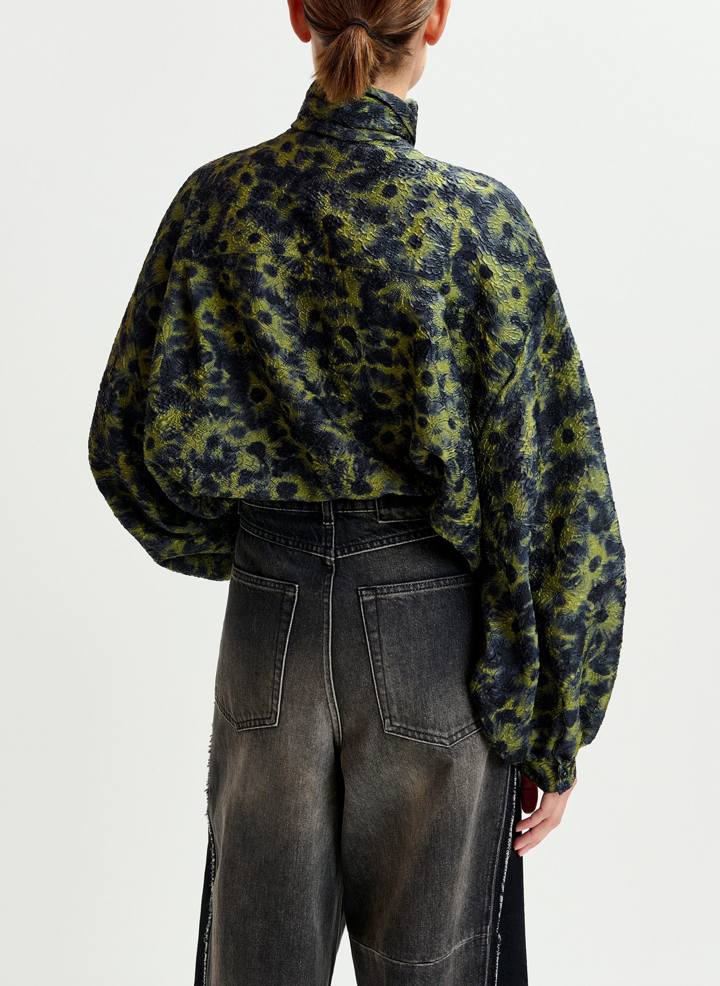 Chemise imprimée à boutons oversize ESSENTIEL ANTWERP Vert