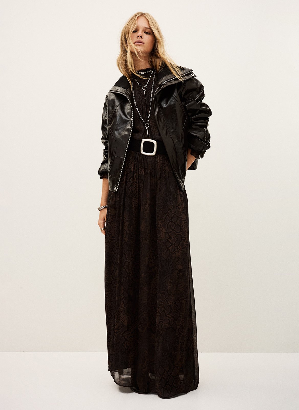 Blouson en cuir BA&SH Noir