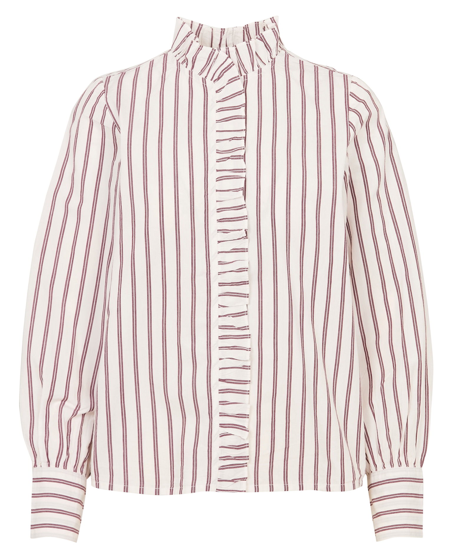 Straight cotton shirt with Lavallière collar PETITE MENDIGOTE Red