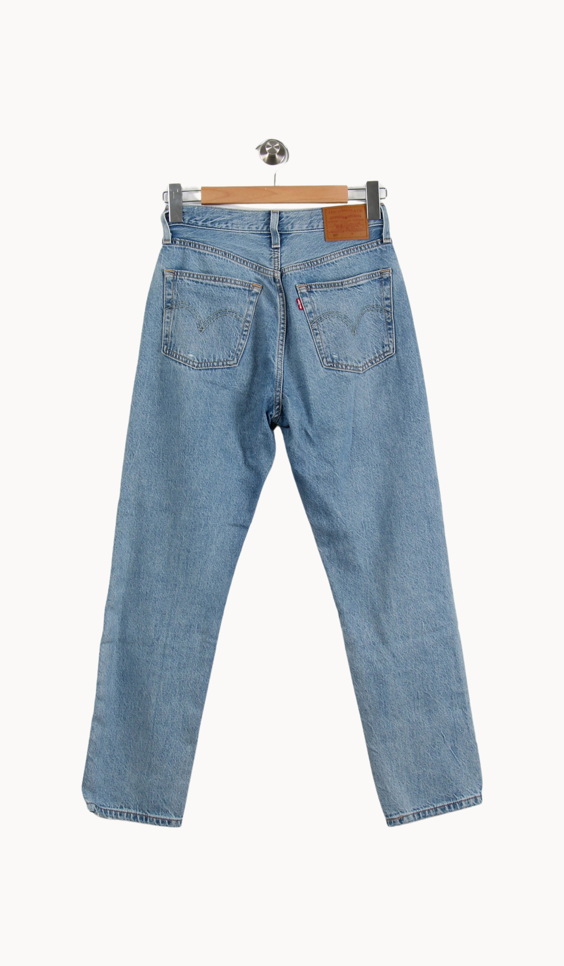 Cropped slim jeans with studs LEVI'S - Seconde main Blue