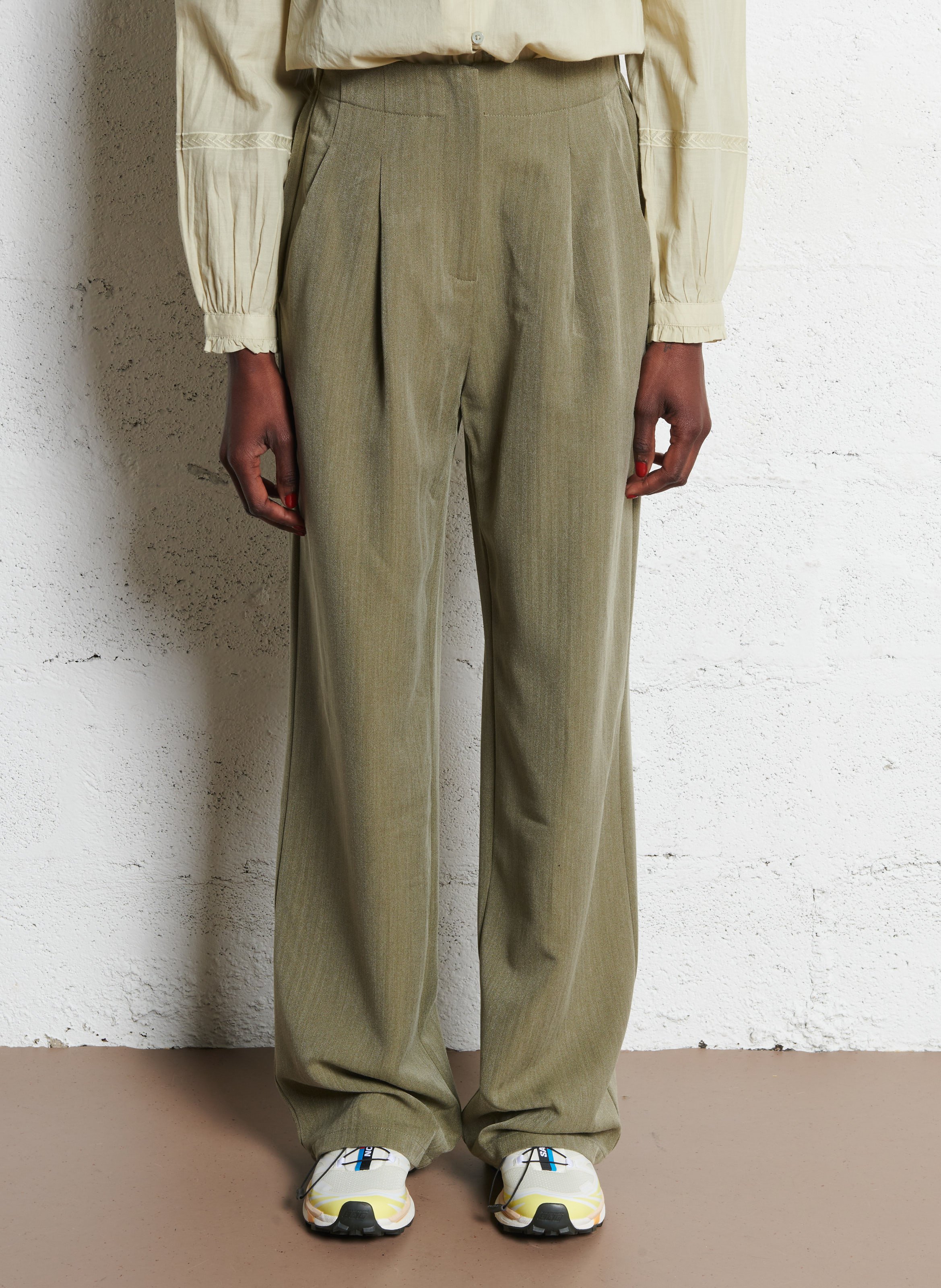 Fließende Hose mit weitem Schnitt LA PETITE ETOILE Khaki