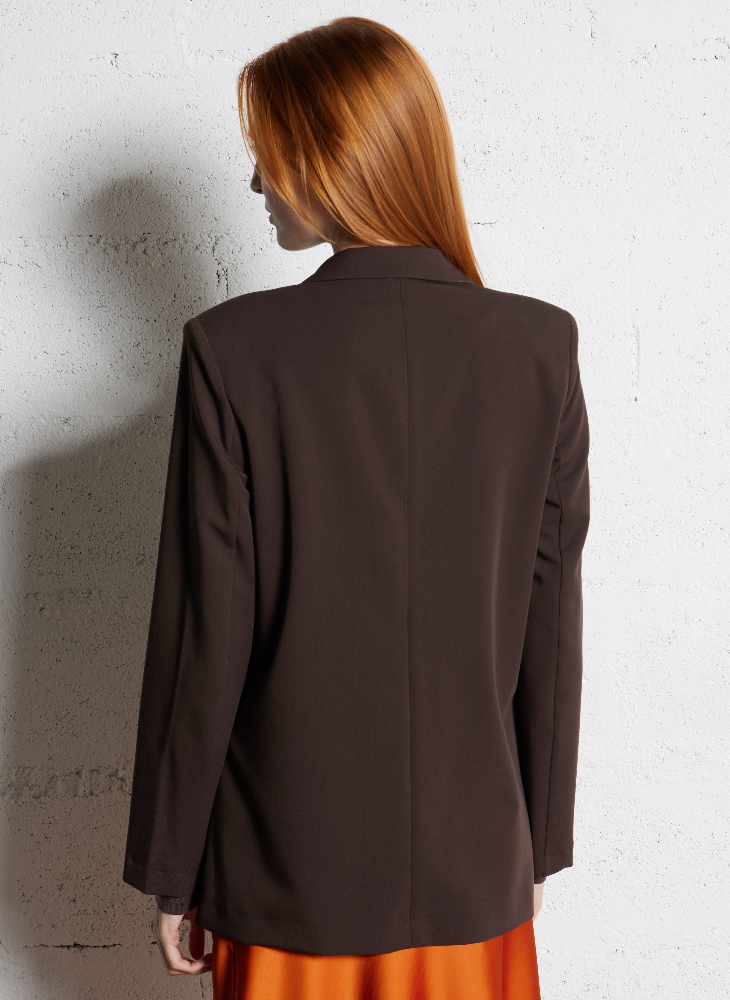 Straight tailored collar jacket IMPERIAL Brown