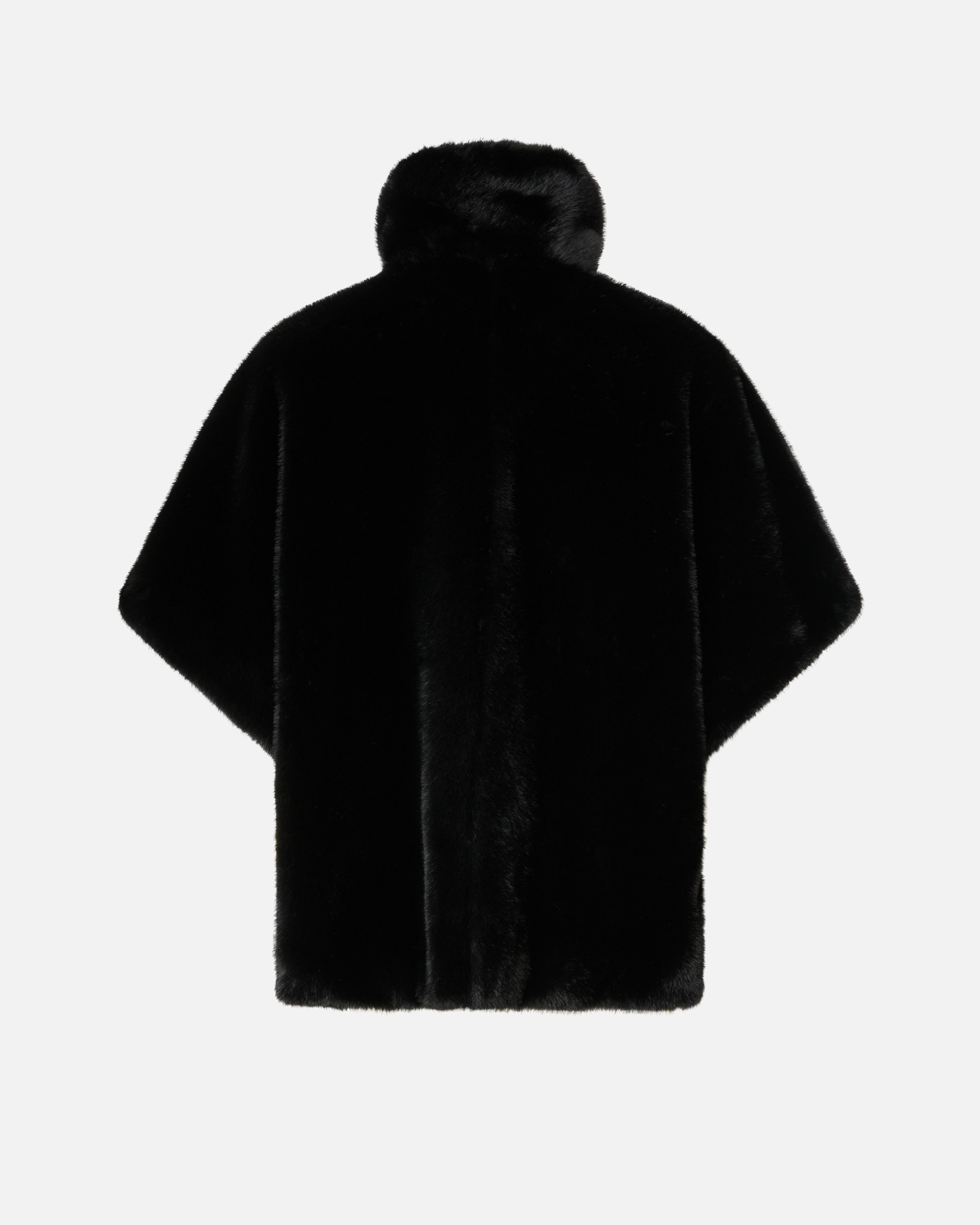 Faux fur cape PINKO Black