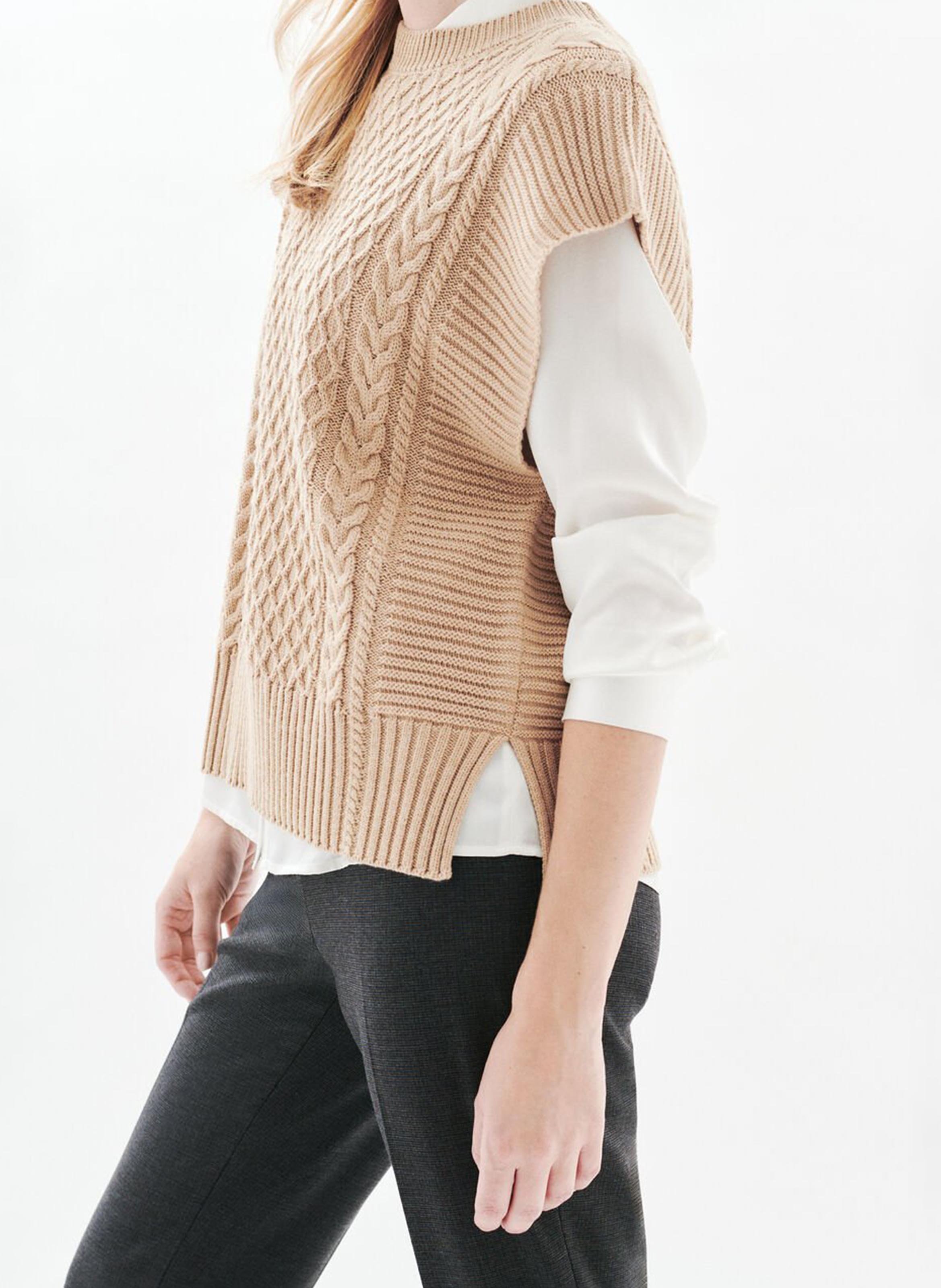 Pull col rond CAROLL Beige