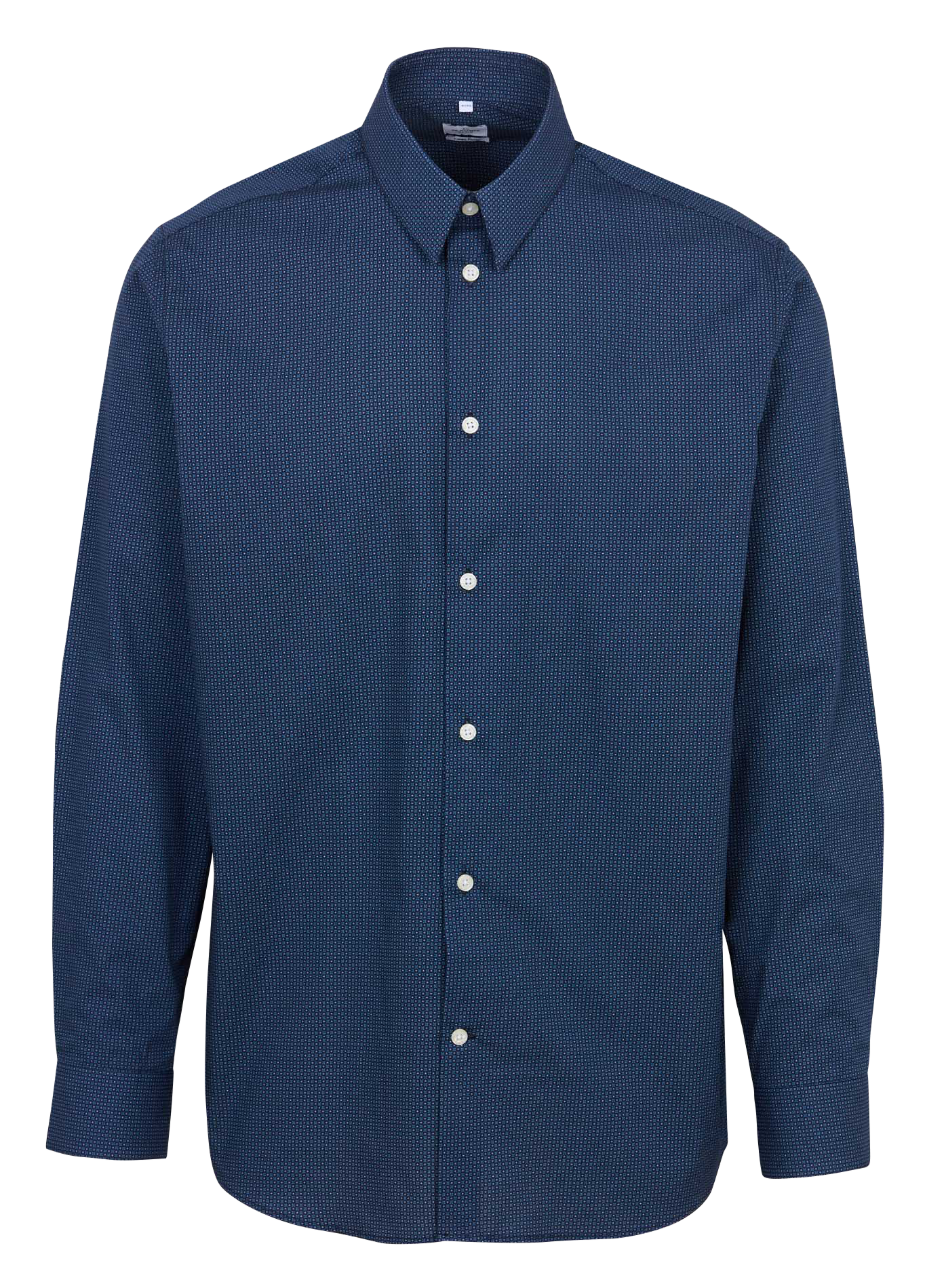 Chemise droite col classique en coton imprimé AU PRINTEMPS PARIS Bleu