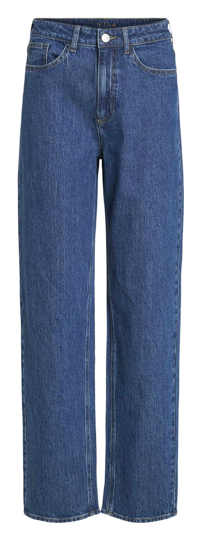 Straight leg plain mid-rise jeans VILA Blue