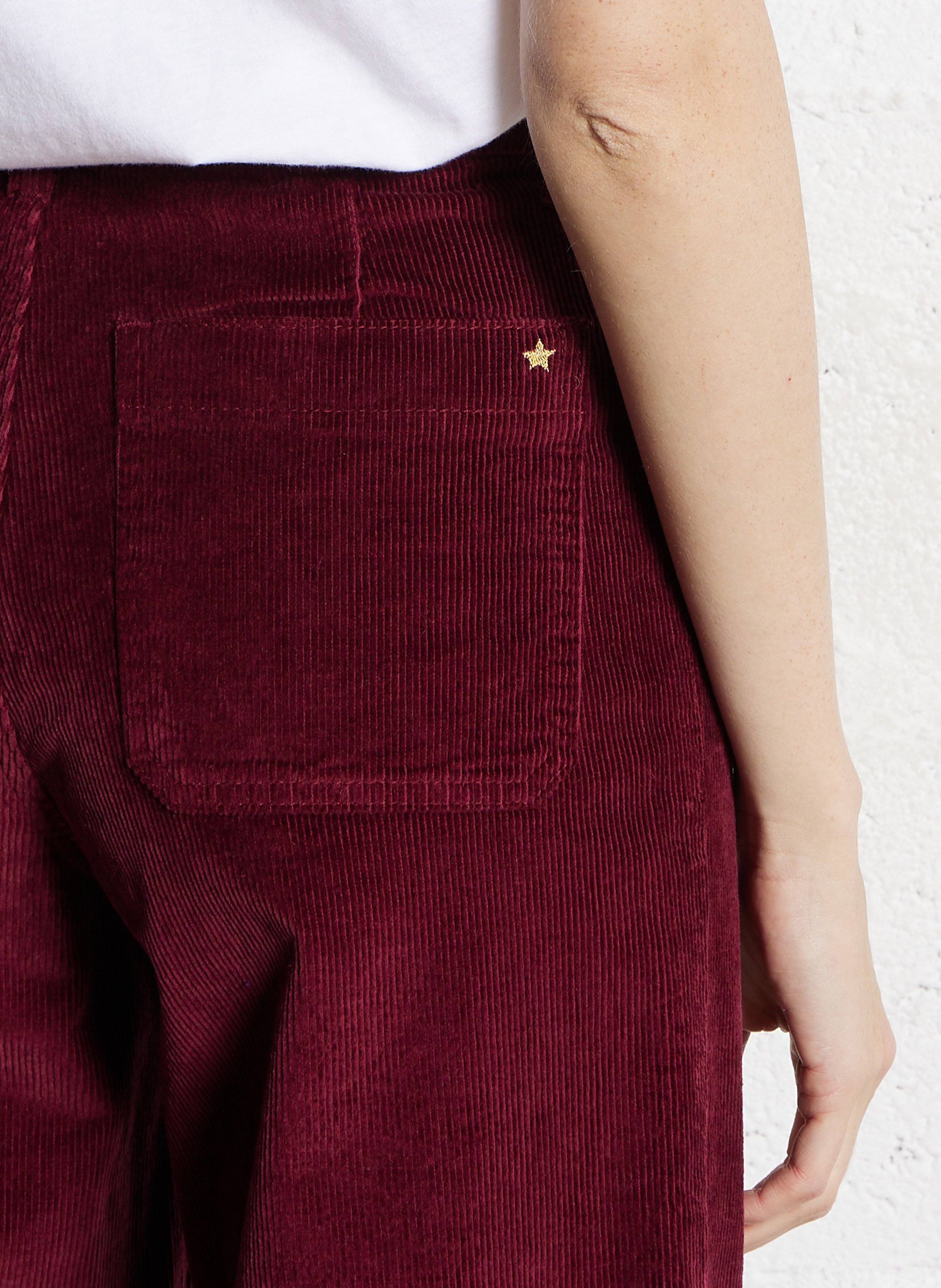 Jean taille haute évasée LA PETITE ETOILE Rouge