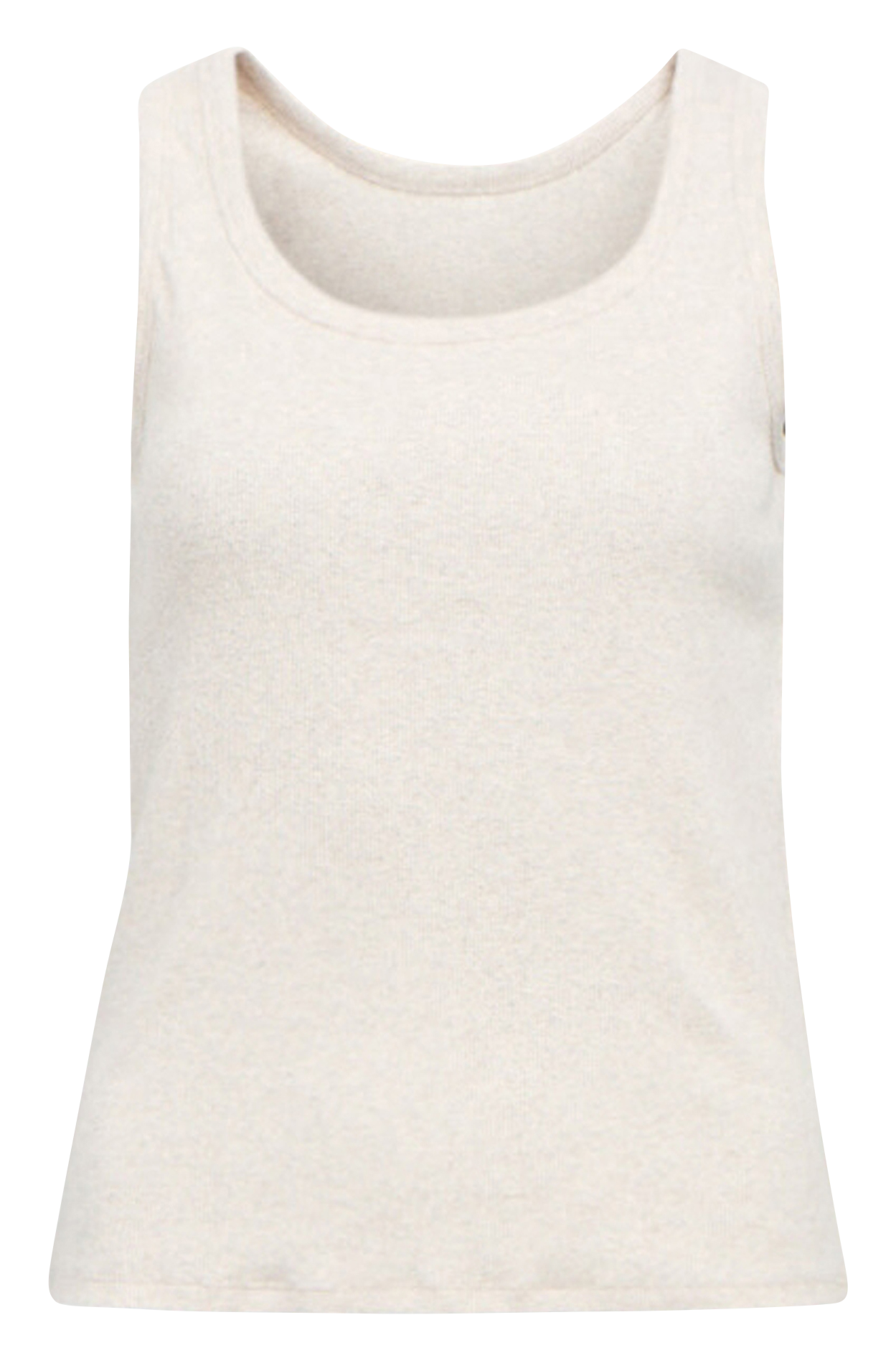 Débardeur droit col rond en coton bio mélangé OBJECT Marron