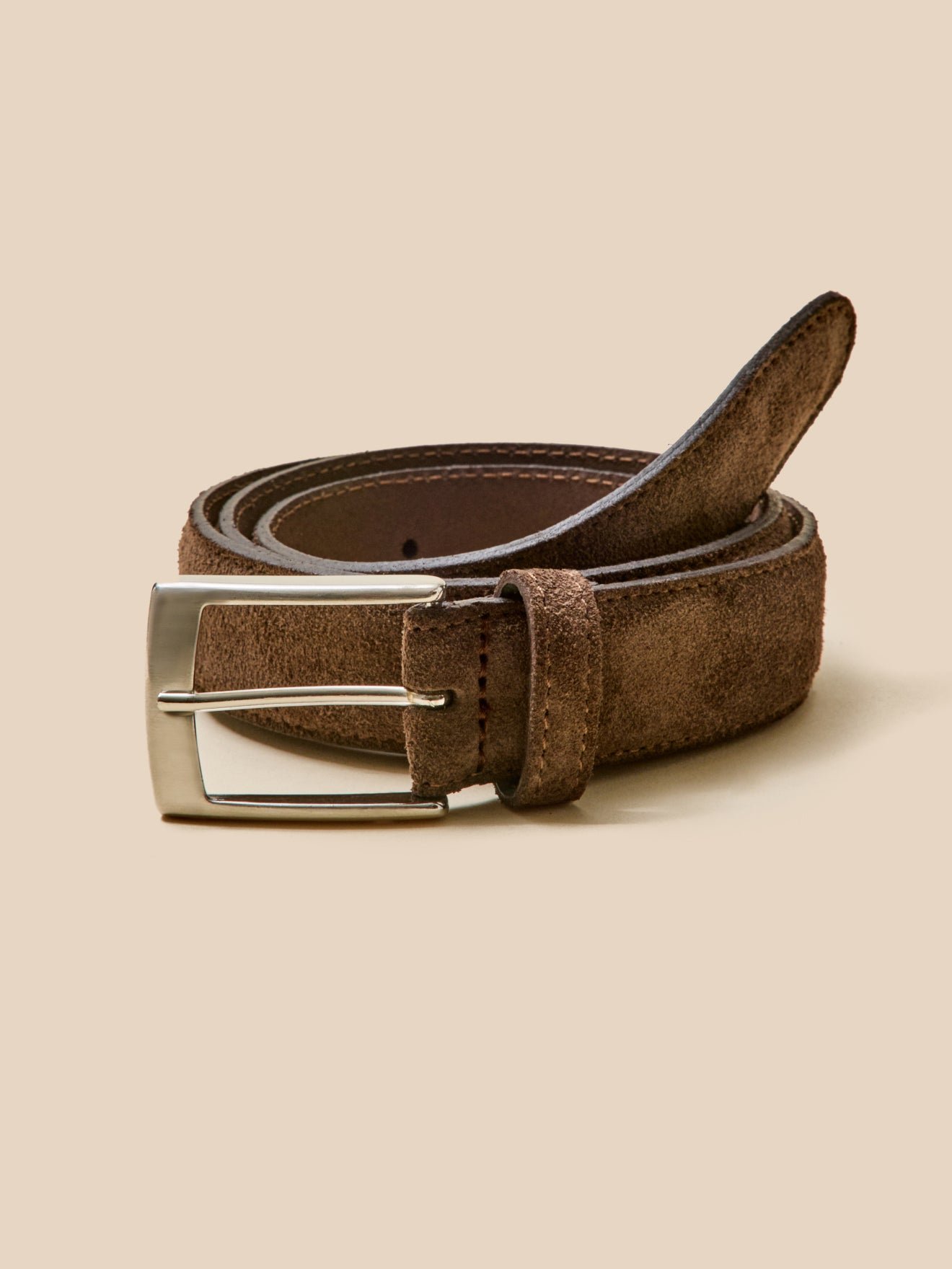 Ceinture cuir suédé CYRILLUS Marron