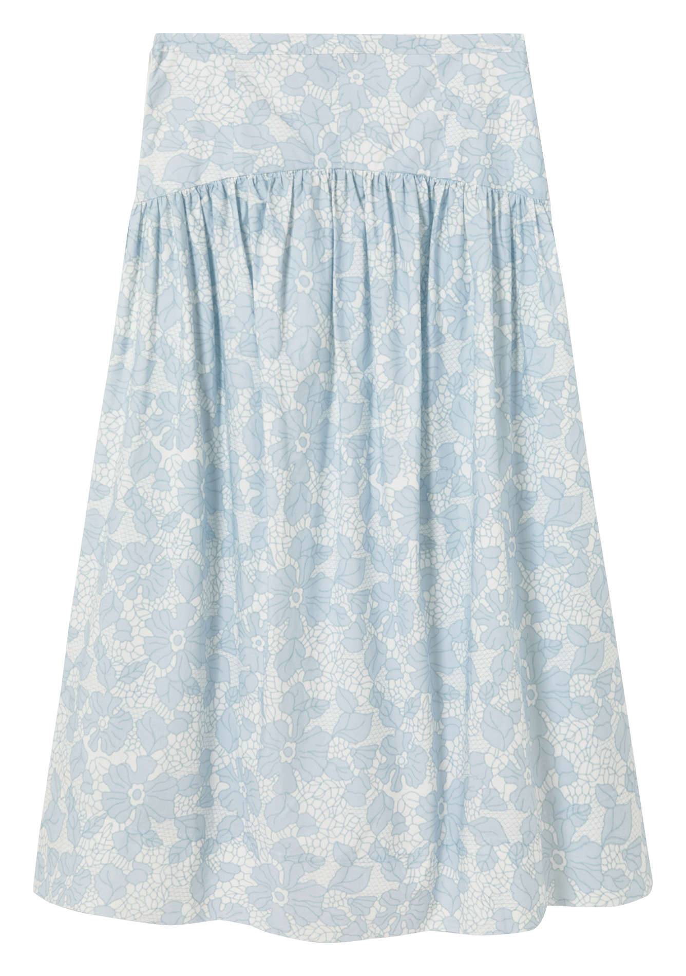 Jupe midi évasée en coton THE TINY BIG SISTER Multicolore