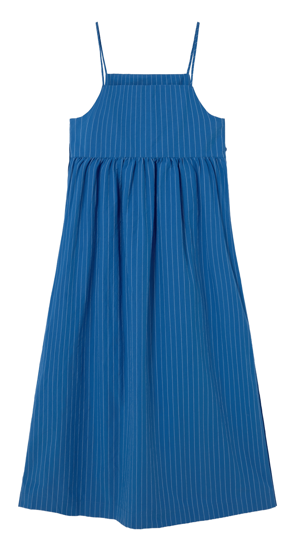 Robe longue en coton et lin rayé THE TINY BIG SISTER Bleu