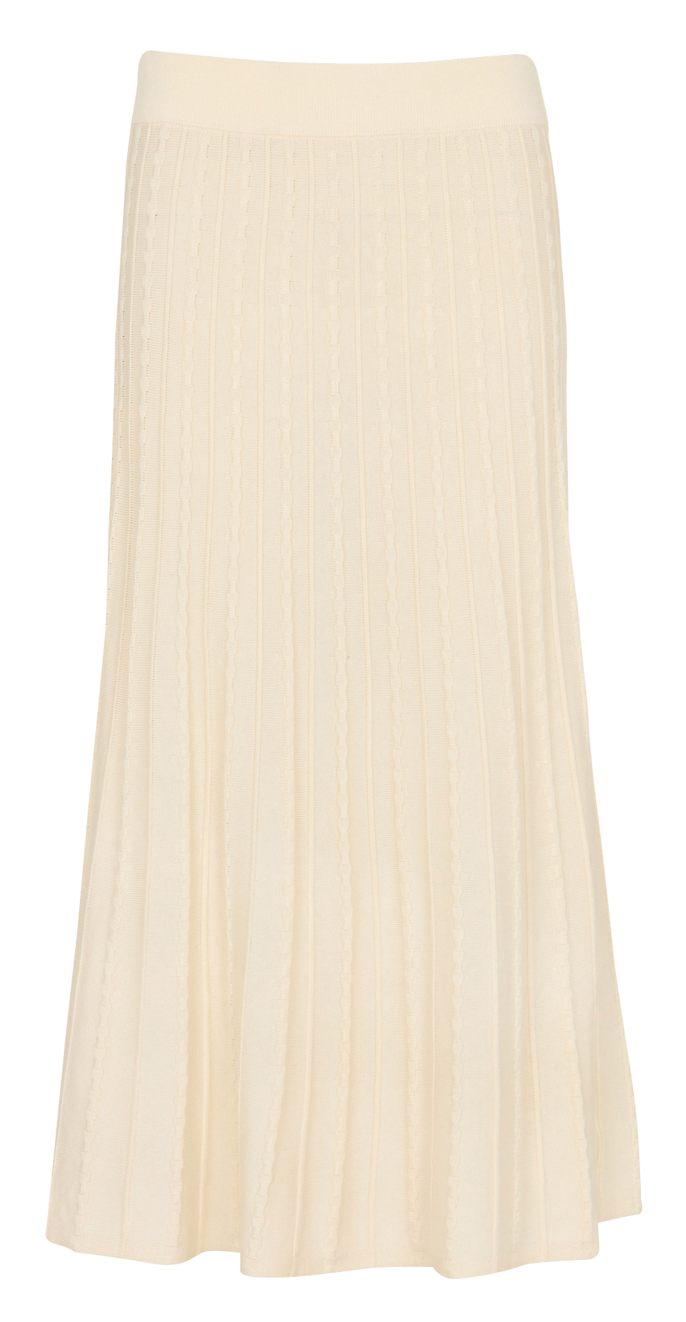 Jupe longue évasée en coton mélangé MAISON 123 Blanc