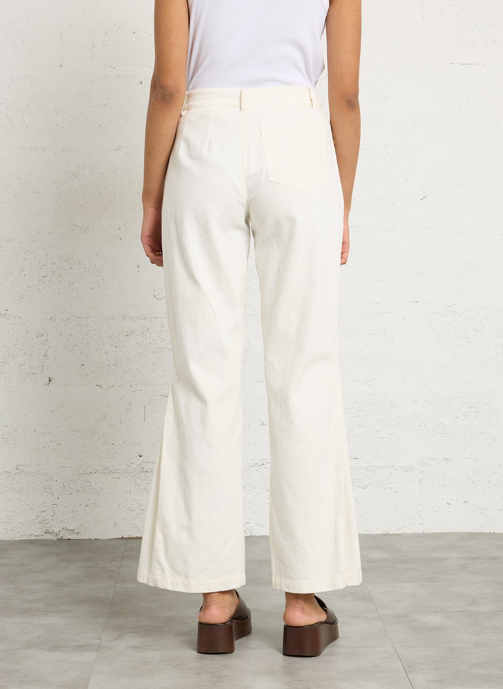 Jean flare en coton brodé SUNDRESS Multicolore