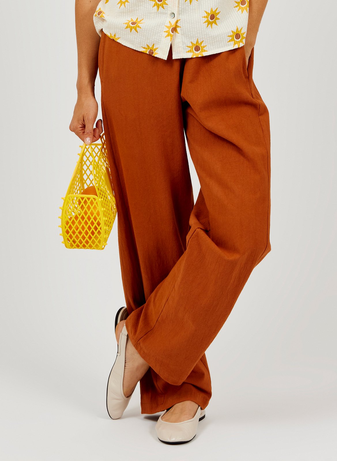 Elastische einfarbige Baumwollhose A.P Braun