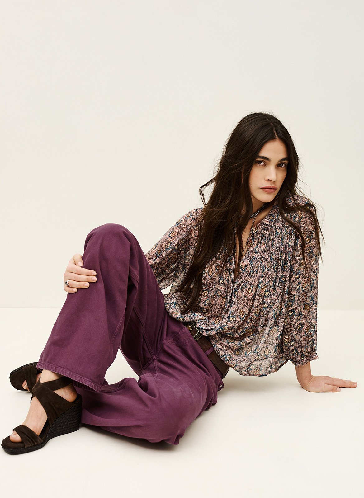 Grote katoenen jeans BA&SH Violet