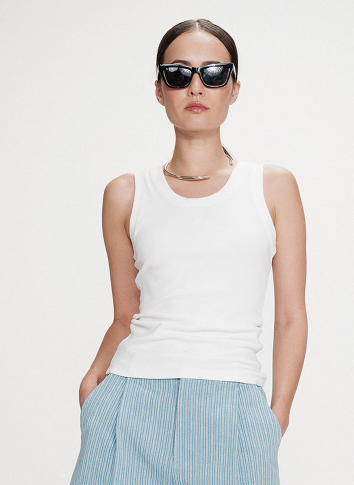 Singlet met ronde hals - katoenblend GRACE ET MILA