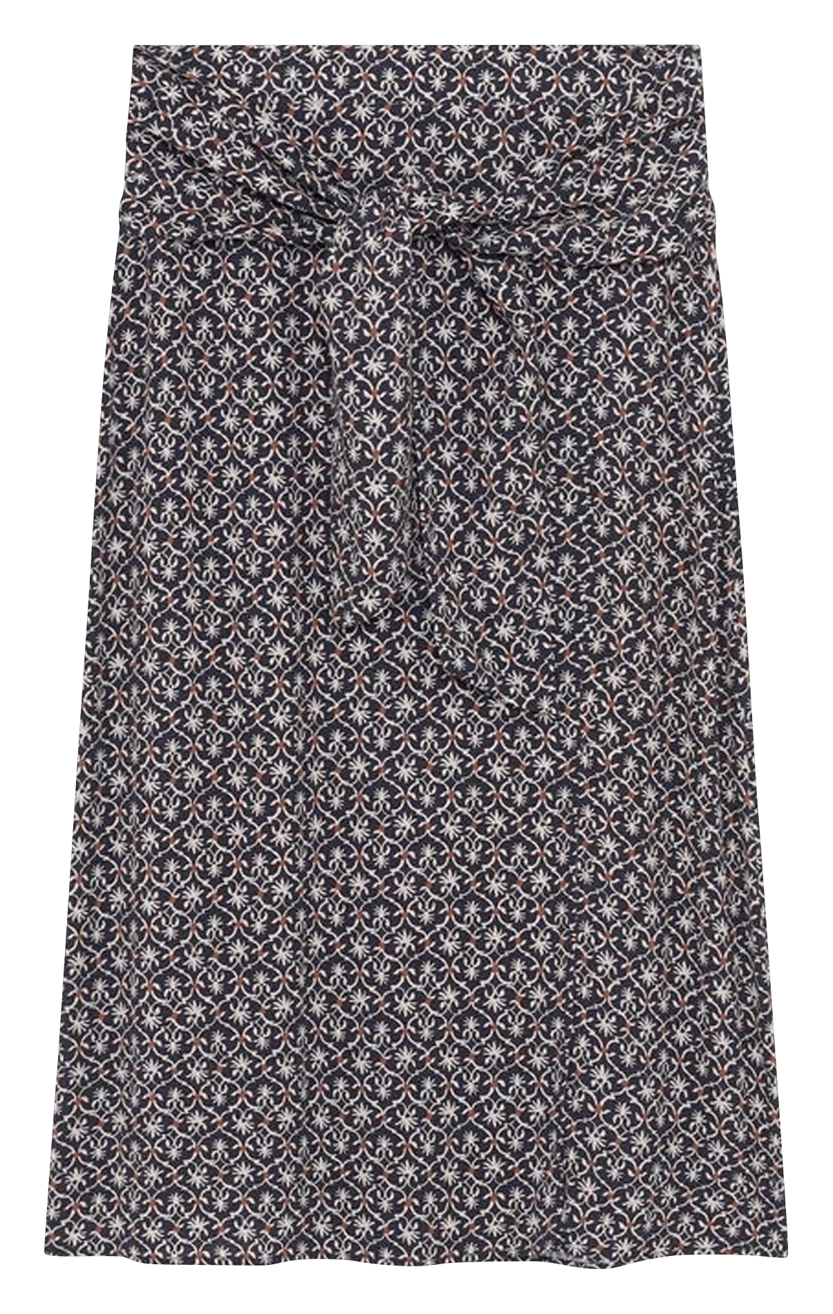 Anel printed midi skirt CAROLL Black