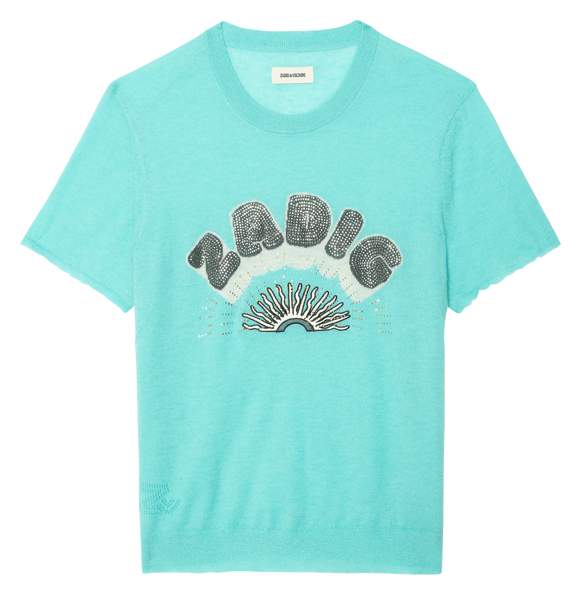 Tee-shirt col rond en cachemire ZADIG&VOLTAIRE Vert