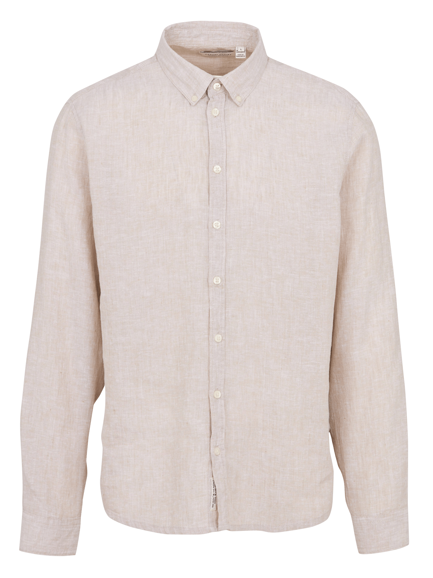 Linen-blend shirt with classic collar CASUAL FRIDAY
