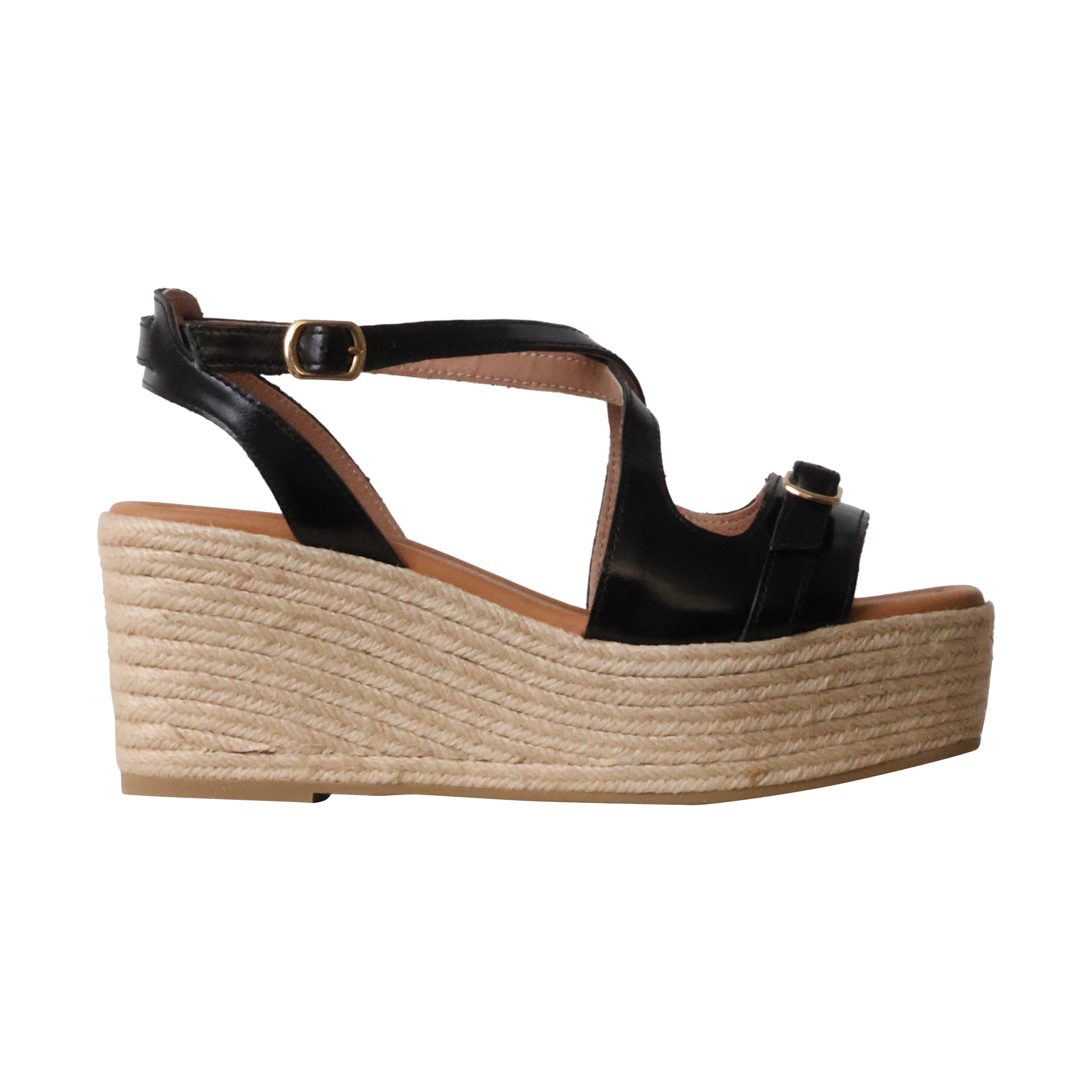 Napolie leather wedge sandals EMILIE KARSTON