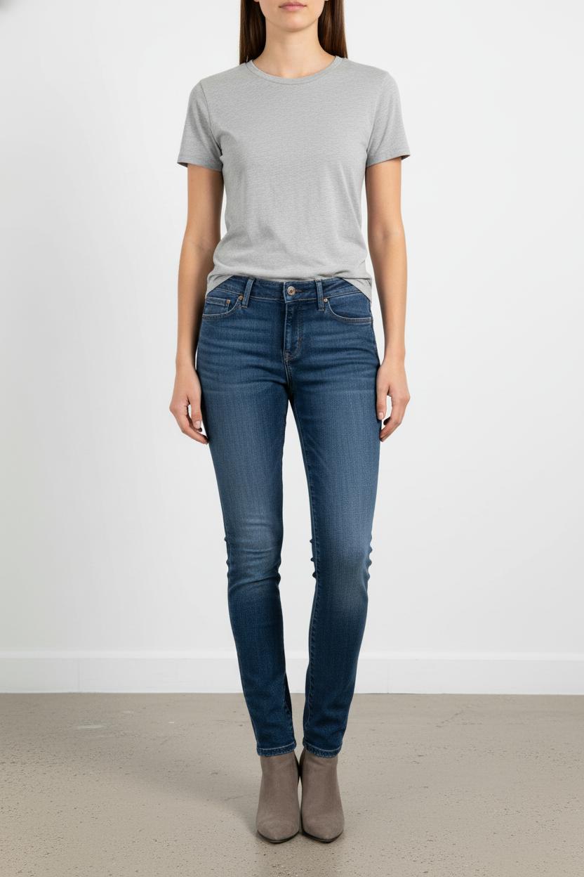 Cropped slim jeans with studs LEVI'S - Seconde main Blue