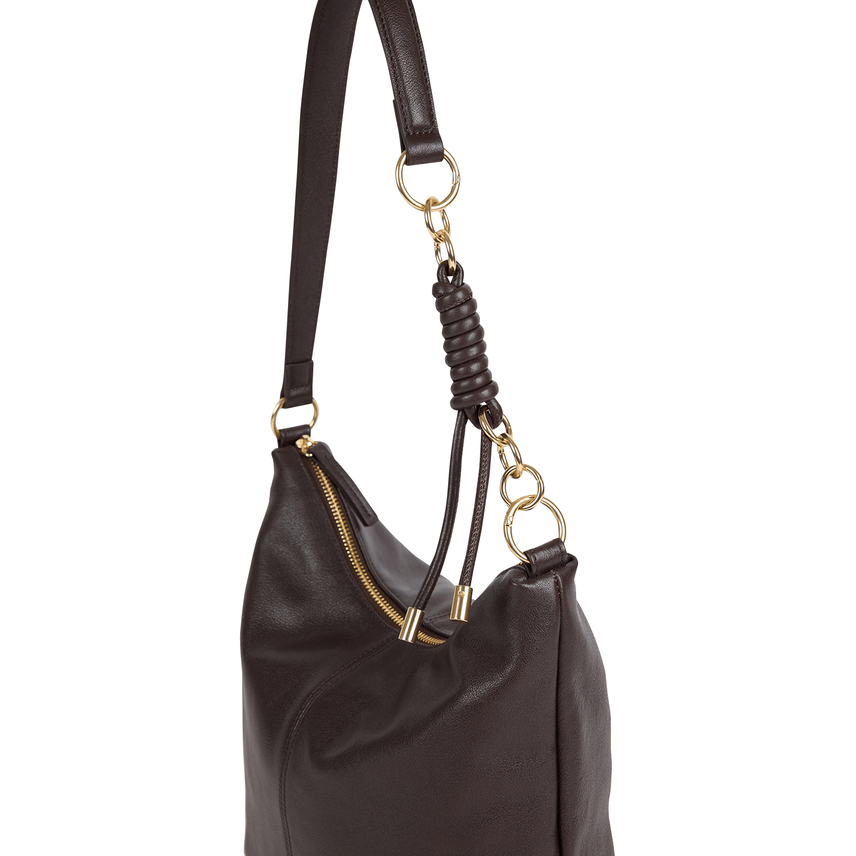 Leather bucket bag NAT & NIN Brown