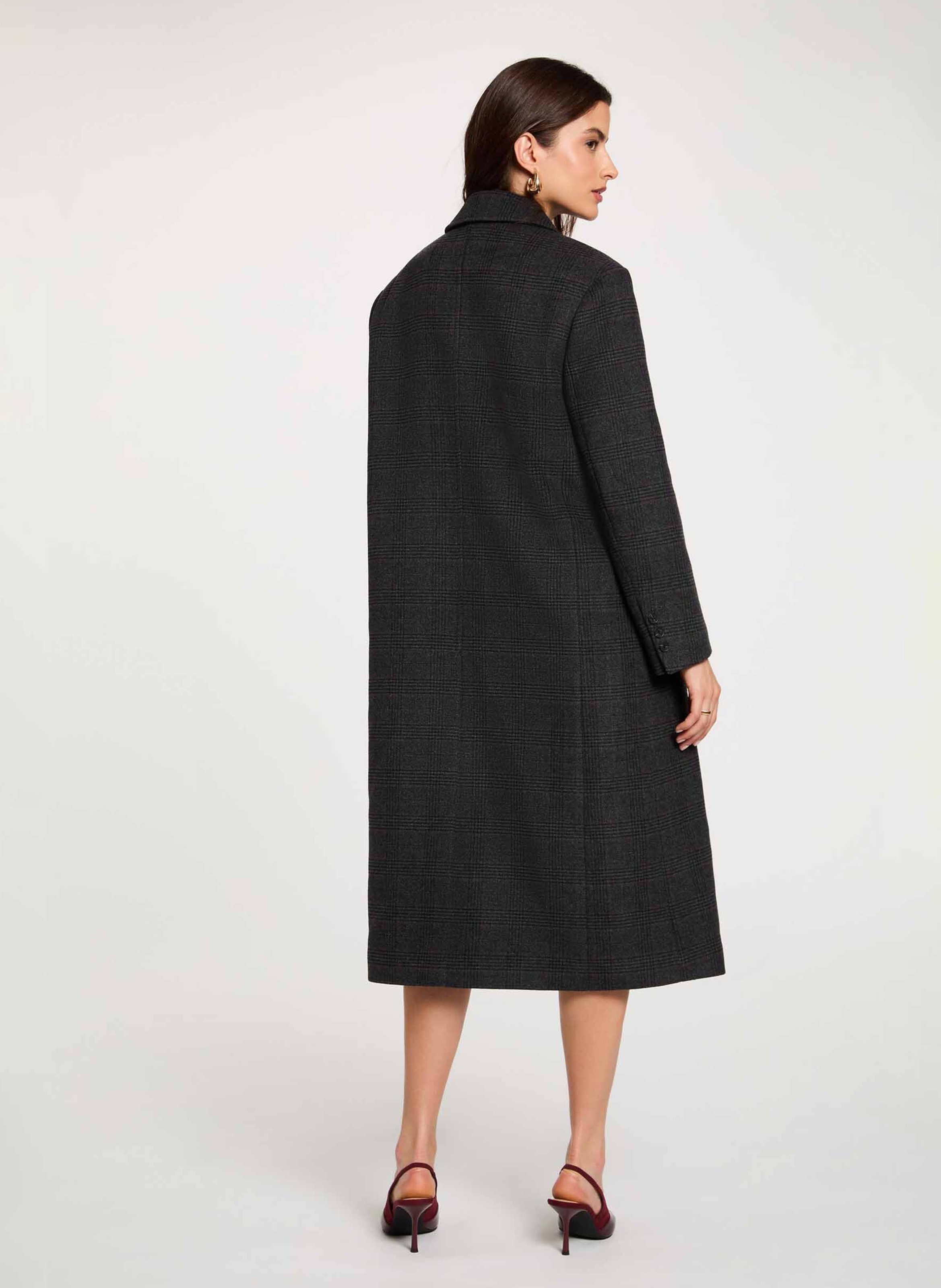 Long buttoned coat with patterns MORGAN Multicolored
