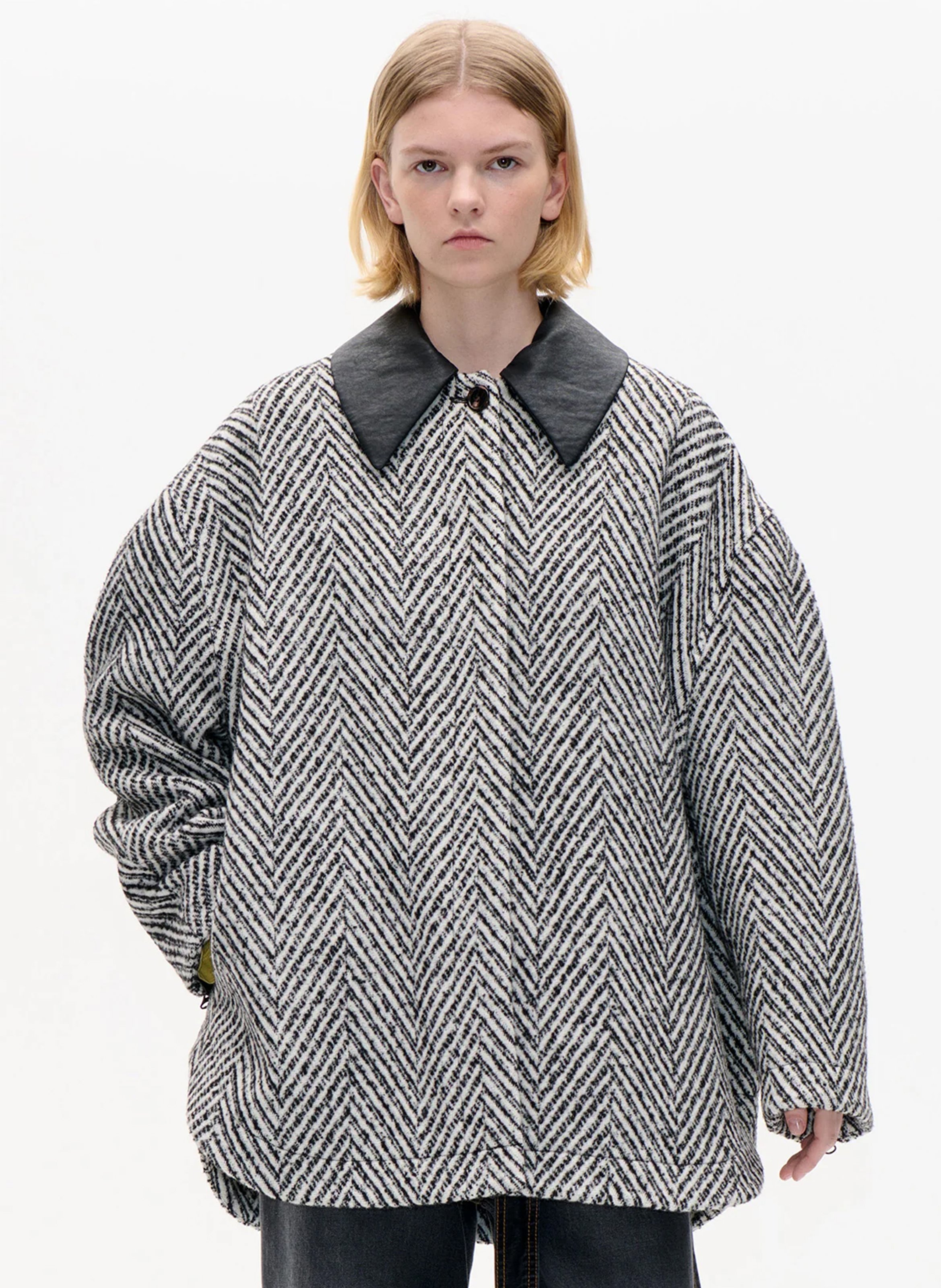 Printed wool blend coat BAUM UND PFERDGARTEN Multicolored