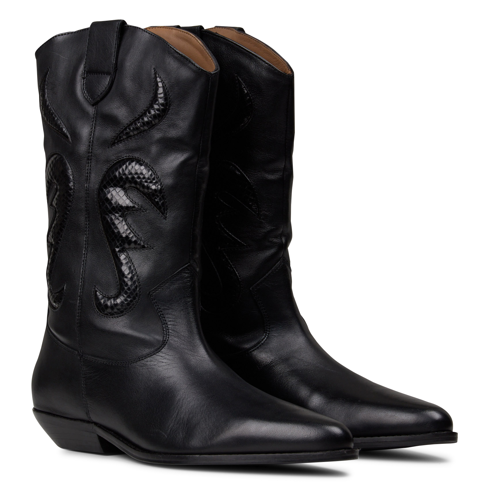Bottines en cuir LA FEE MARABOUTEE Noir