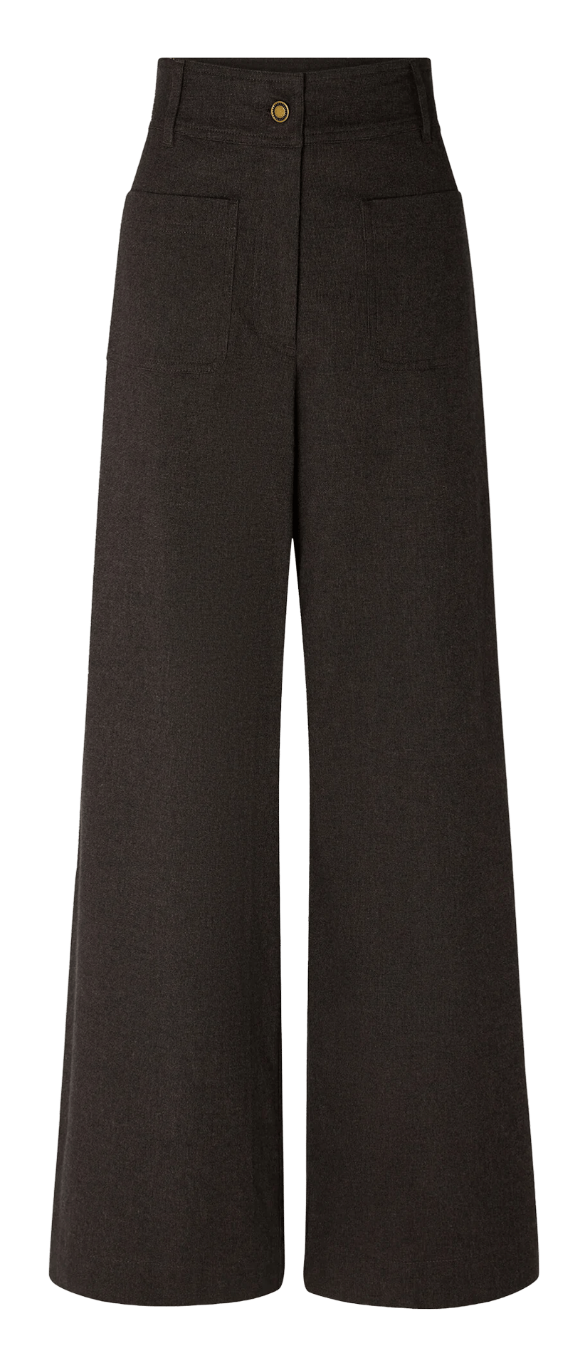 Hohe Taille weite Hose in Uni-Farbe SESSUN Blau