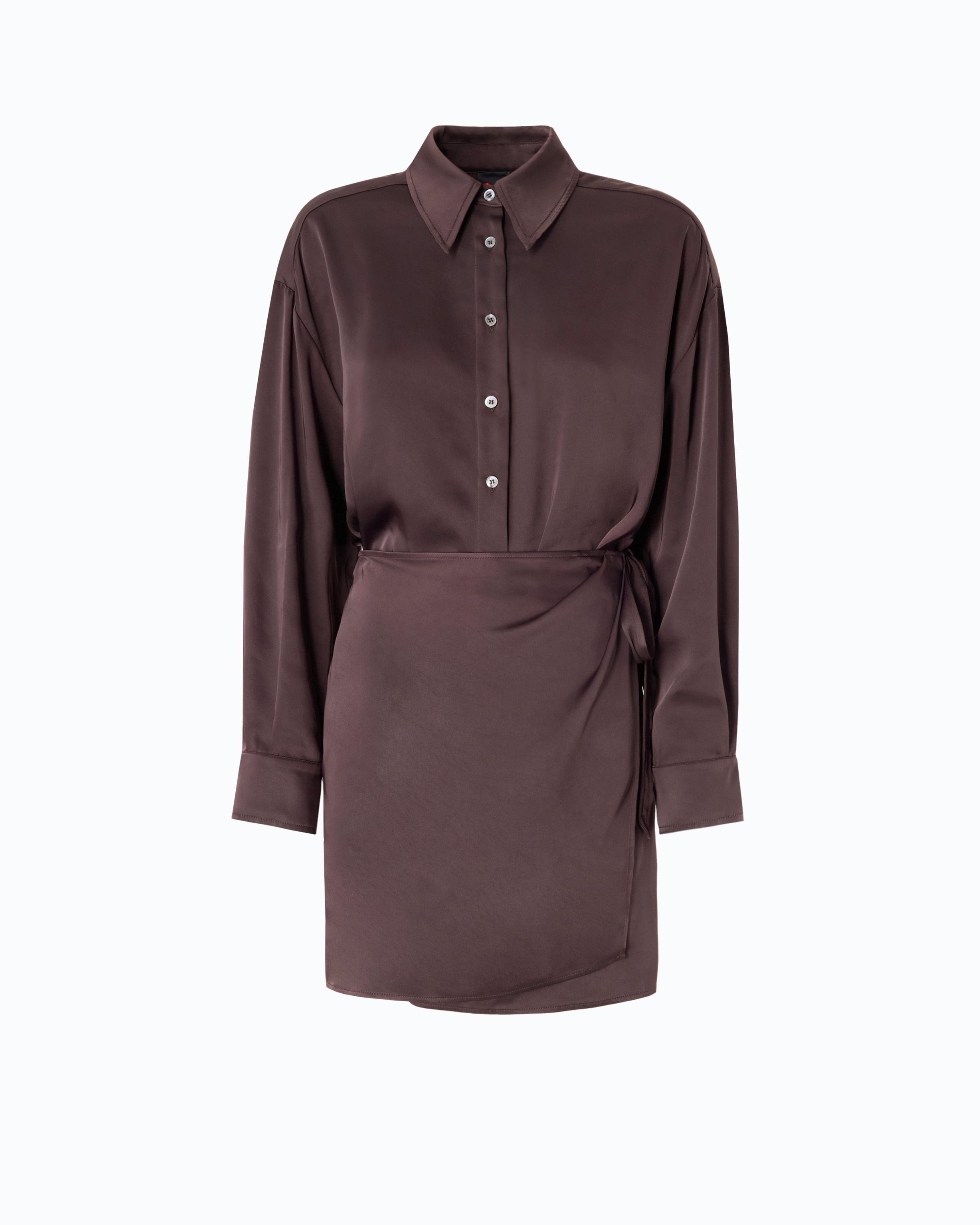 Robe courte boutonnée PINKO Marron