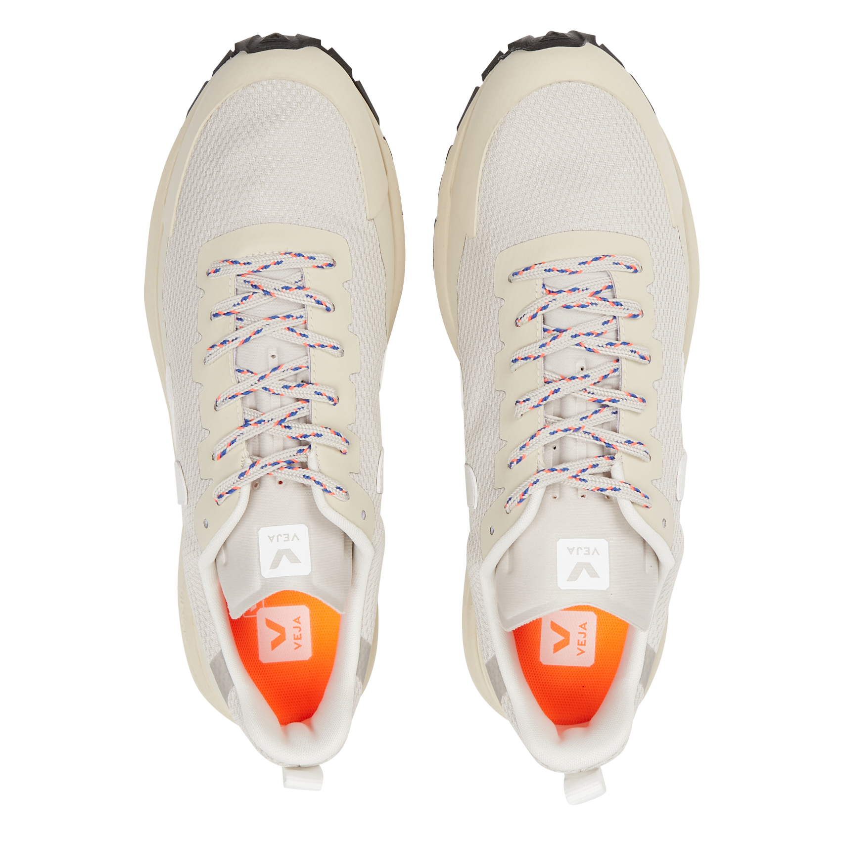 Platte sneakers van mesh VEJA Wit