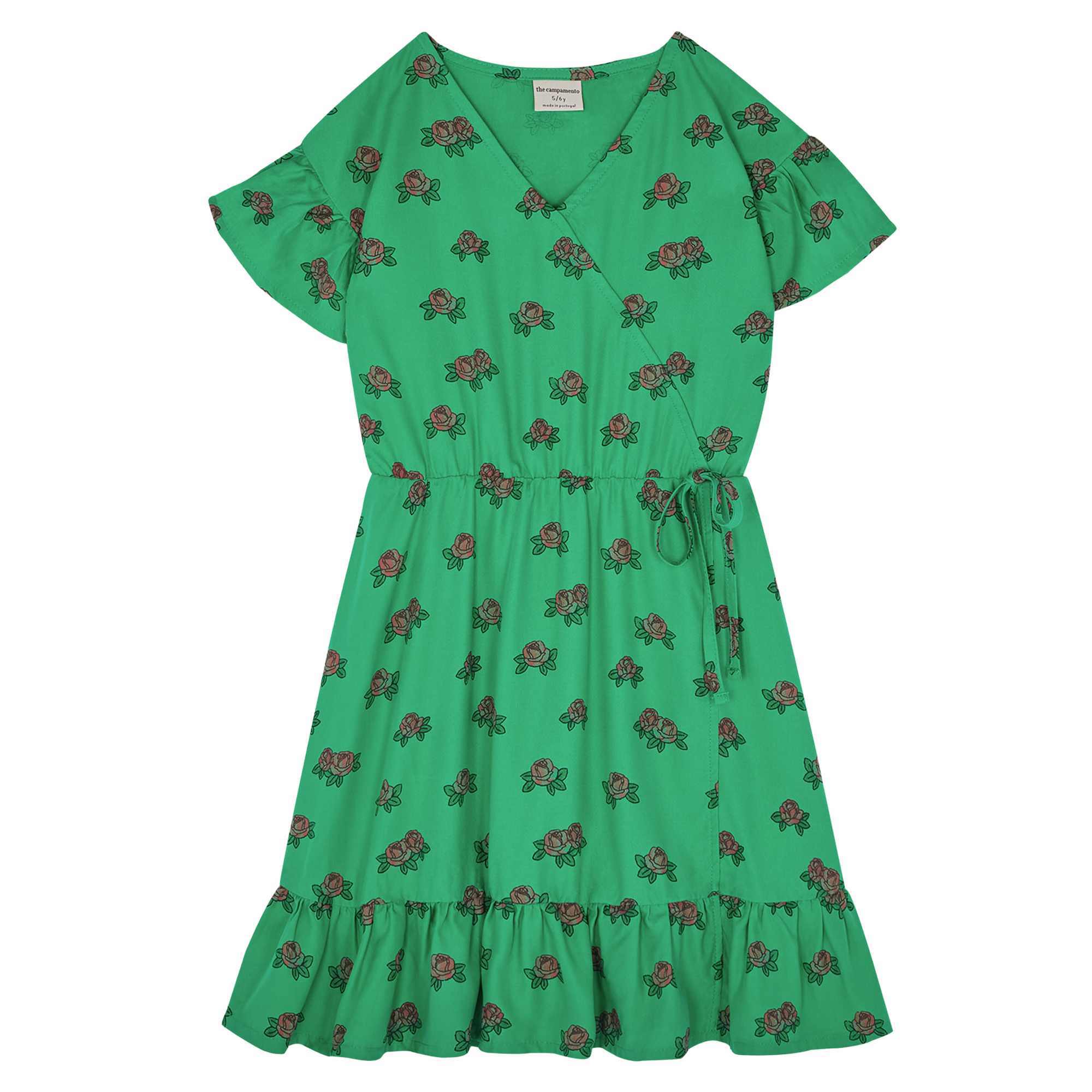 Rob courte col V à imprimé all-over THE CAMPAMENTO Vert