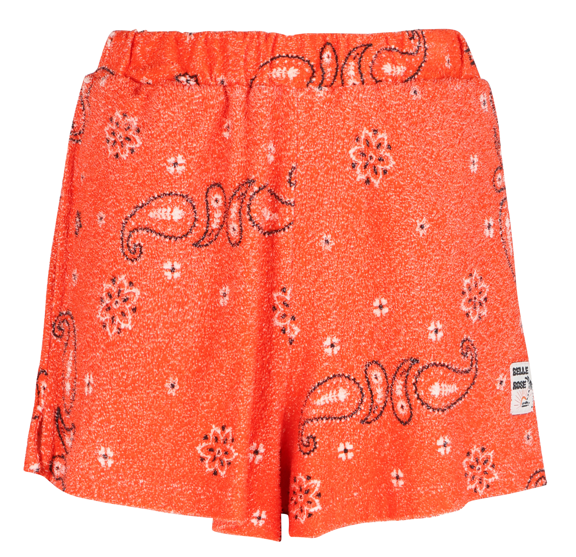 Printed organic cotton terry-look shorts BELLEROSE Grey