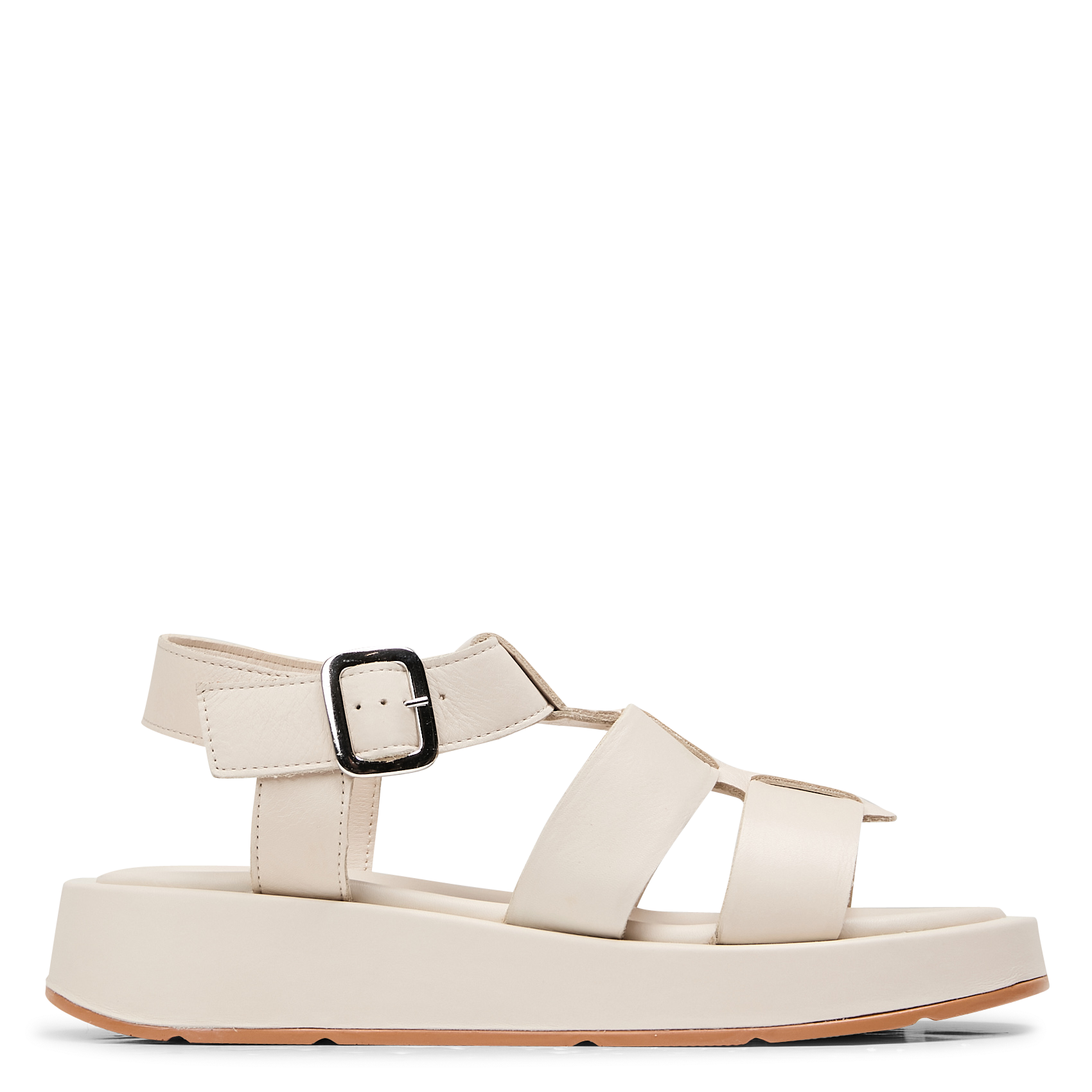 Leather platform sandals MELLOW YELLOW Beige