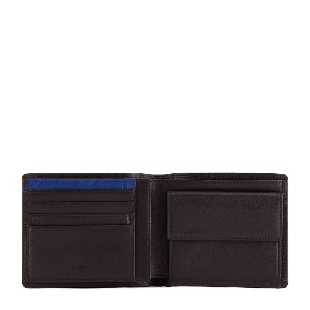 Gladde, leren portefeuille LE TANNEUR Bruin
