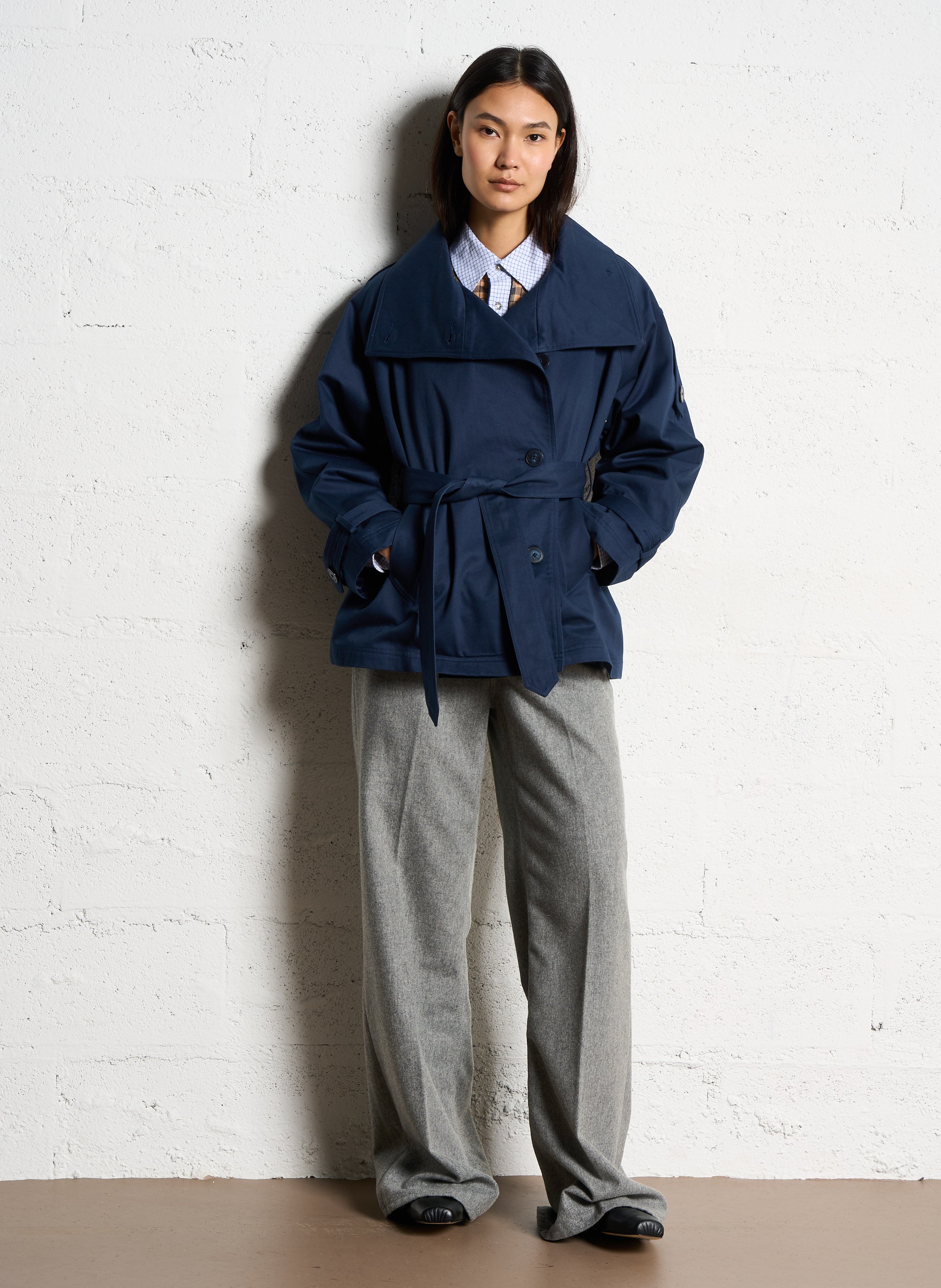 Declic - Weite Hose aus Wollmix LAURENCE BRAS Grau