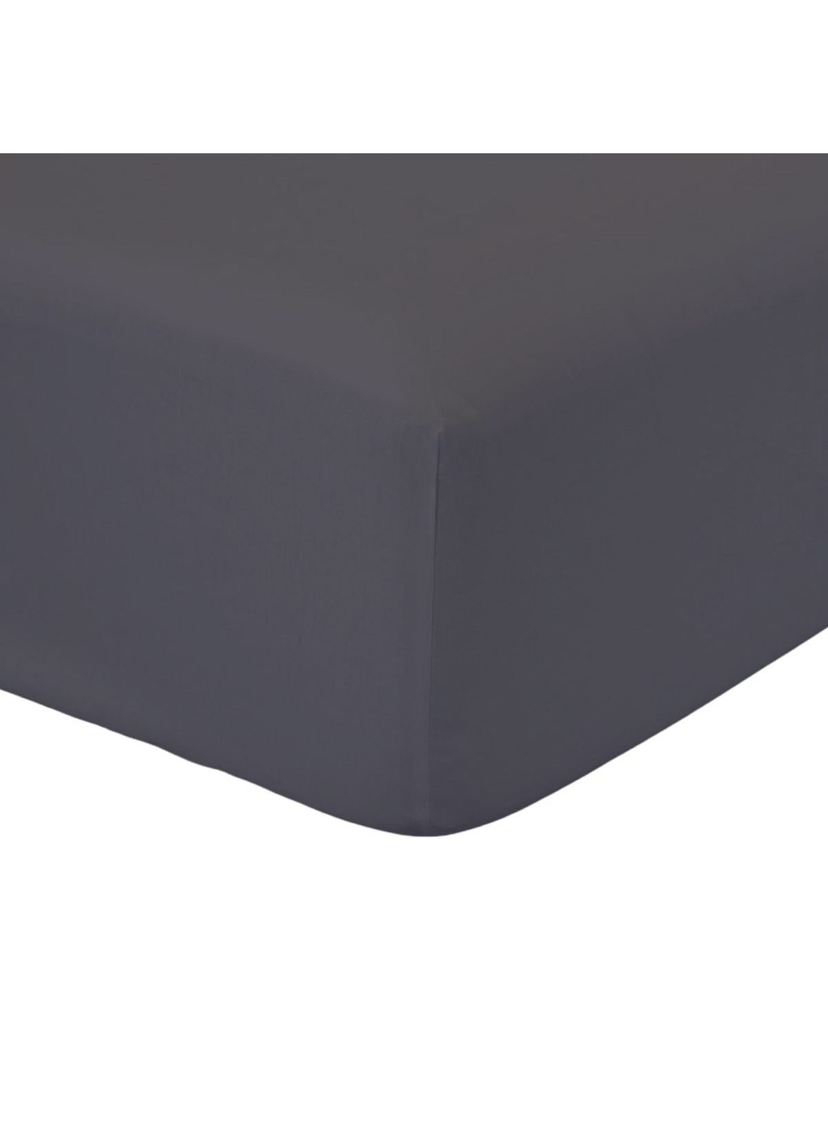 Solid color fitted sheet in cotton TODAY LINGE DE MAISON Grey