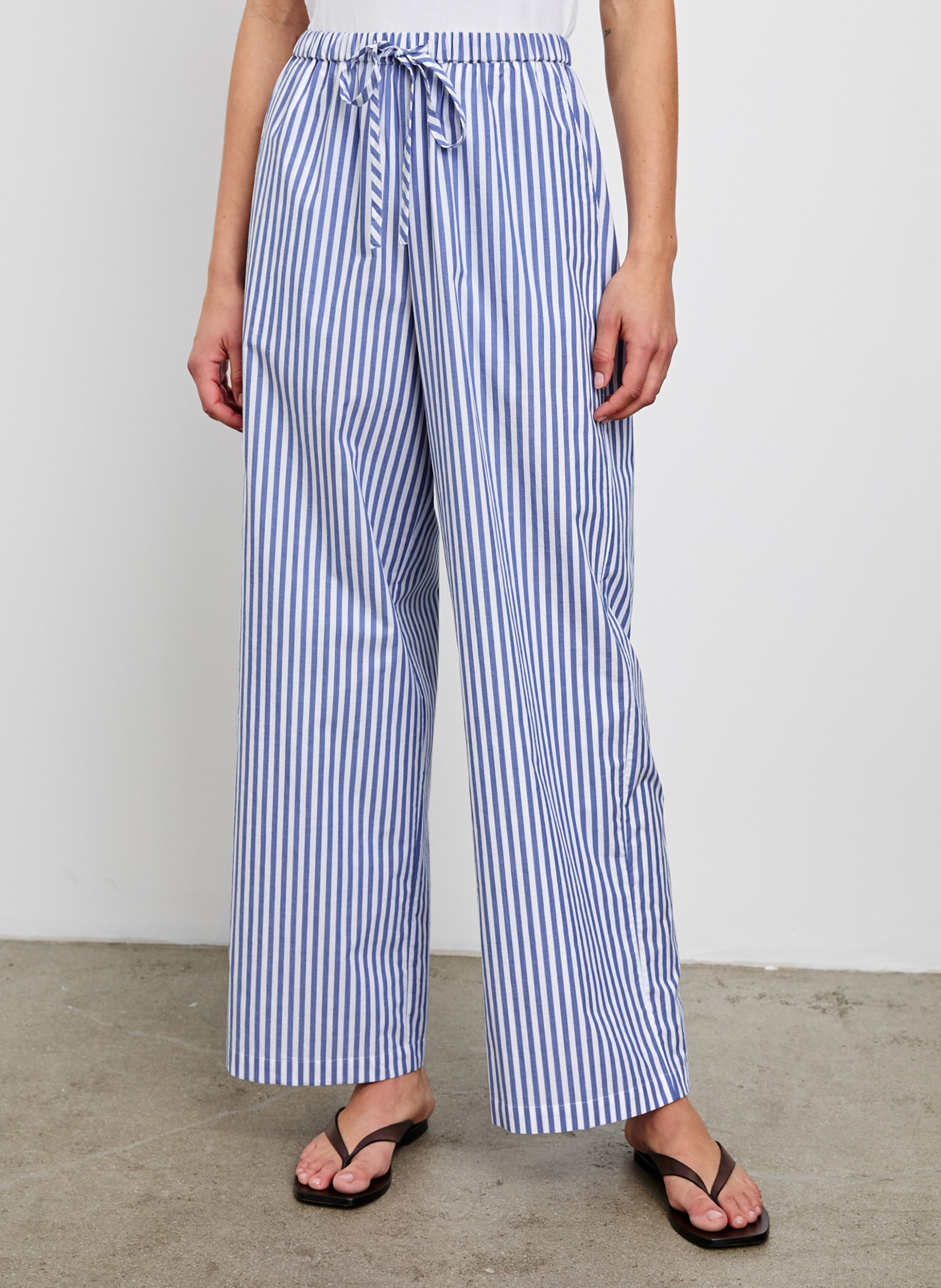 Pantalon large en coton  RAILS Bleu